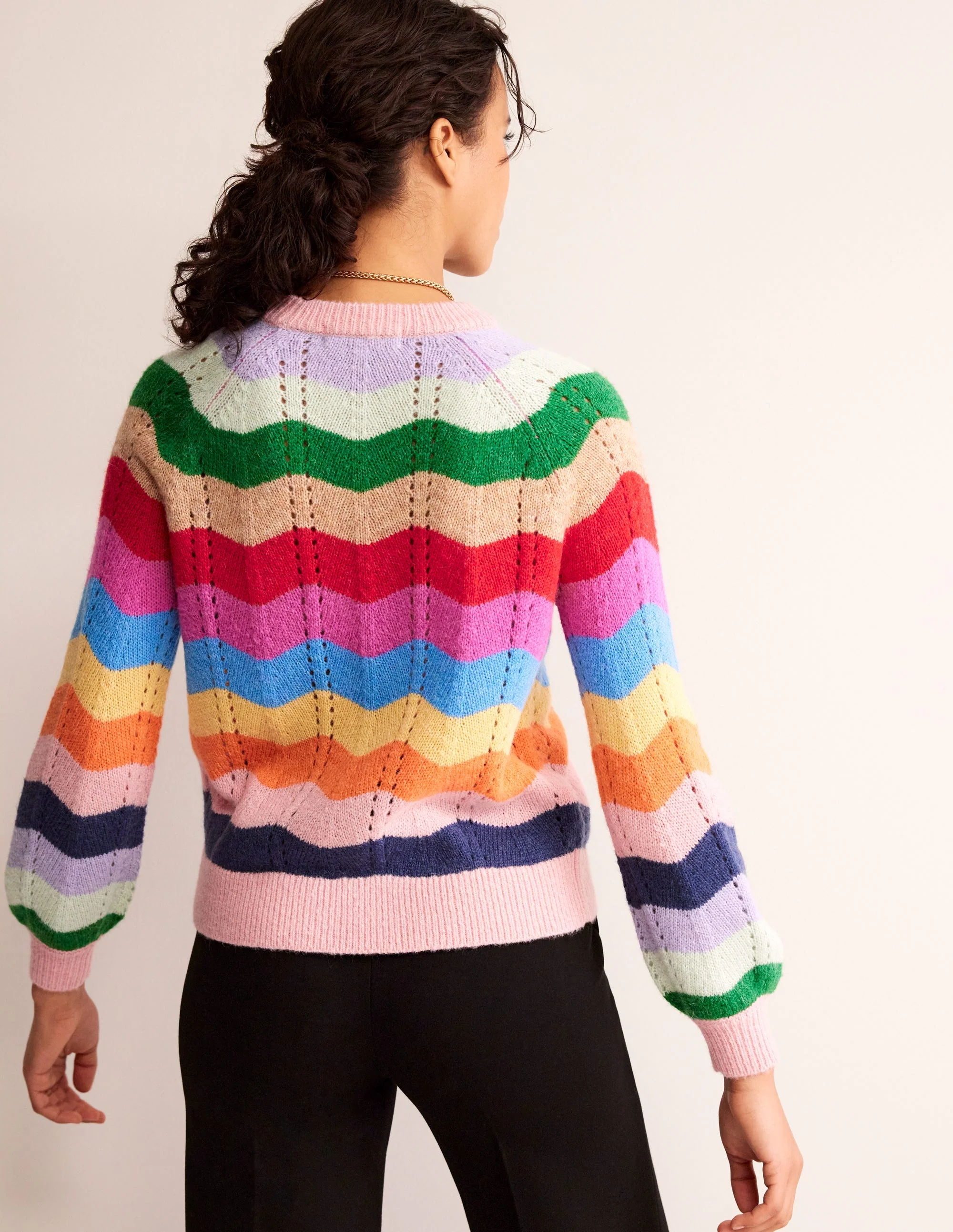 Fluffy Wave Sweater-Multi - Image 3