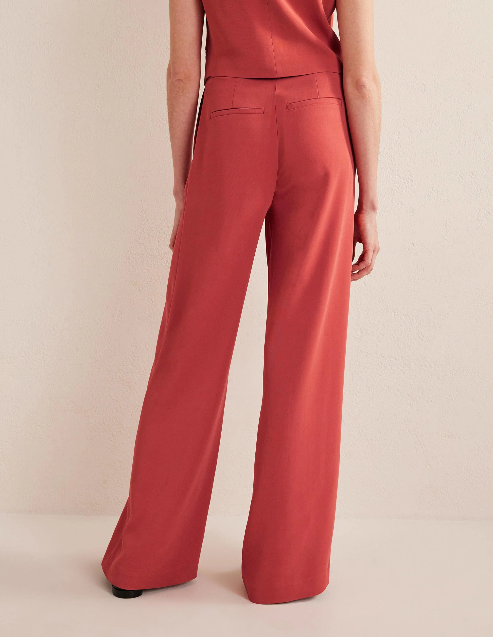 Fluid Wide Leg Pants-Fox - Image 3