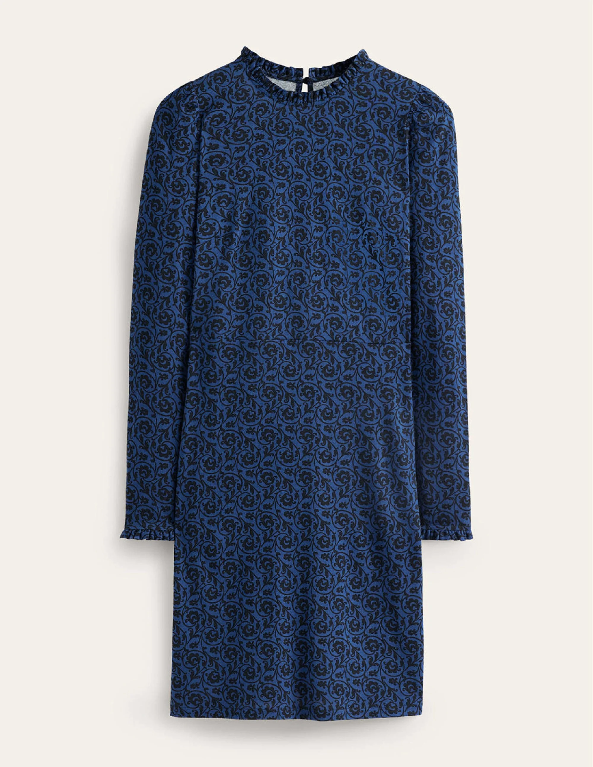 Frill-Detail Mini Dress-Atlantic, Primrose Swirl - Image 6
