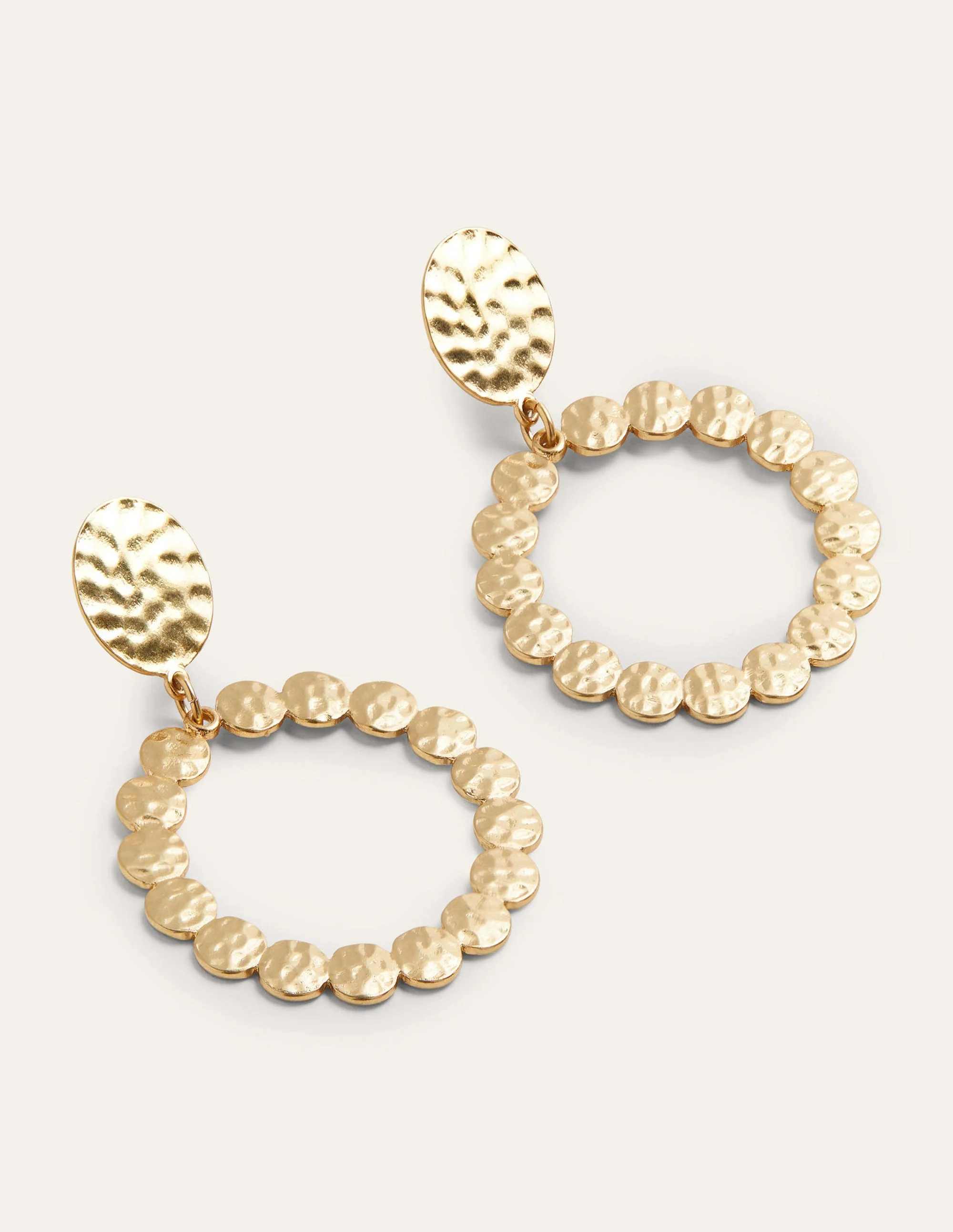 Front Facing Hoop Earrings-Gold