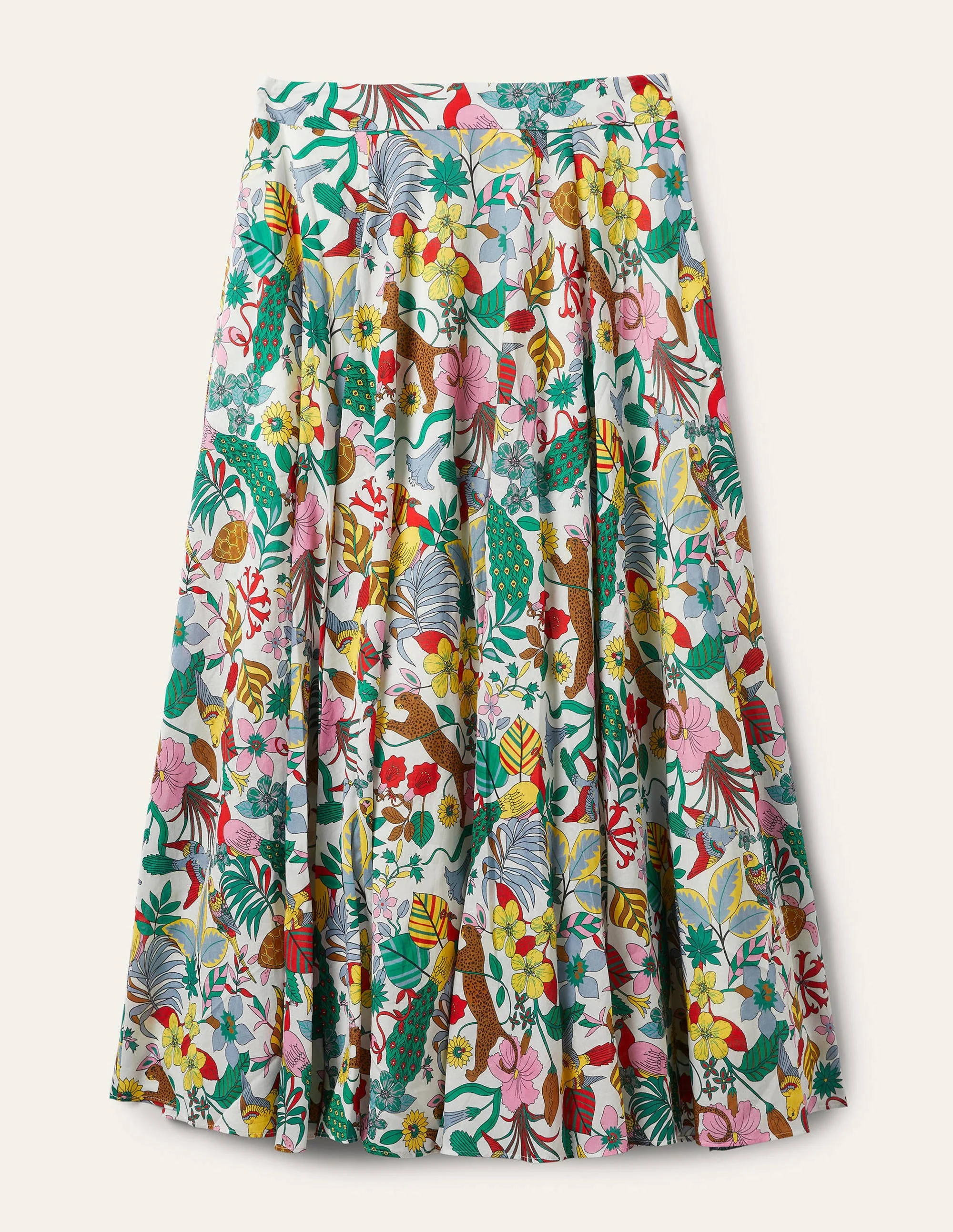 Full Cotton Midi Skirt-Multi, Exotic Paradise - Image 9
