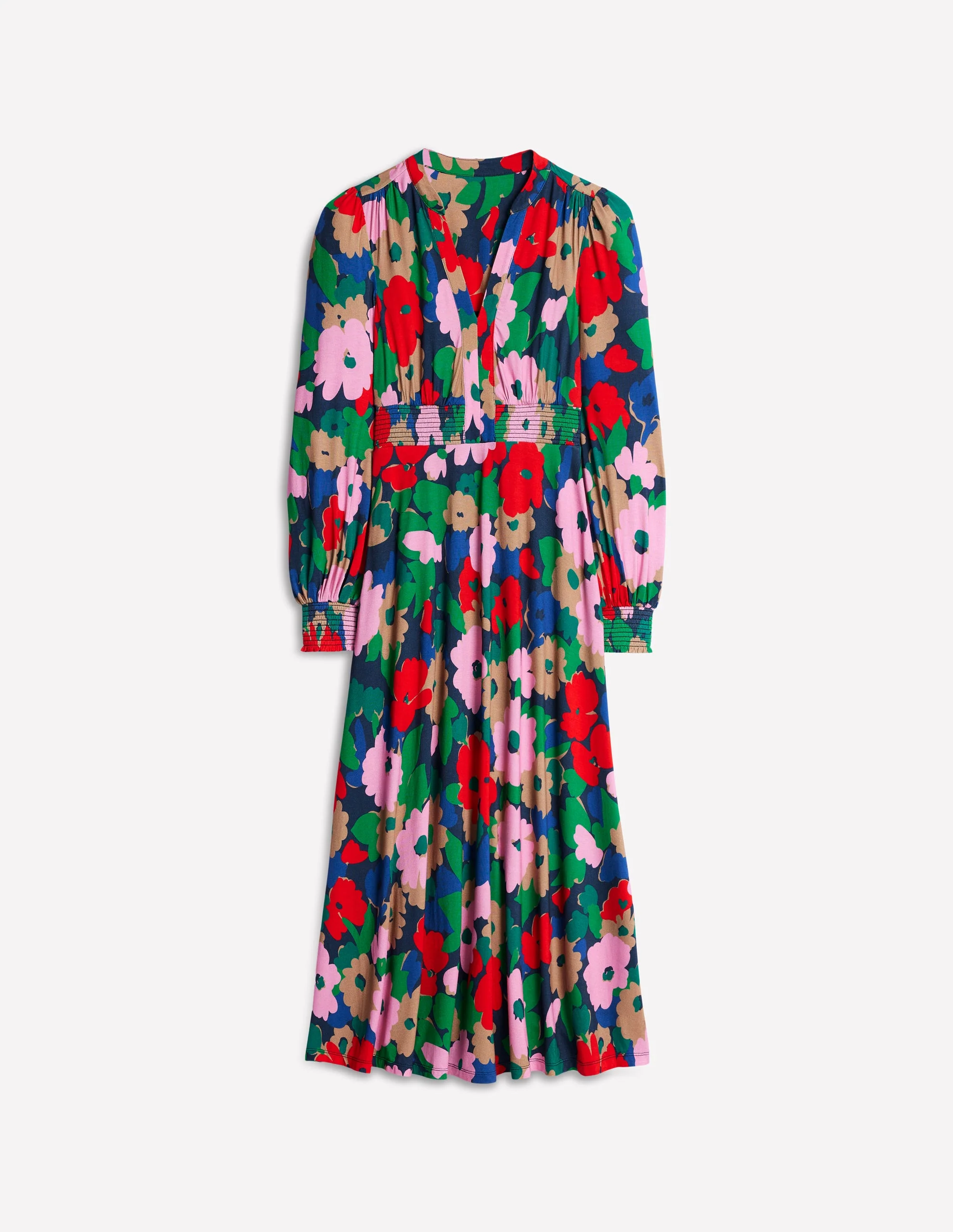 Georgia Jersey Midi Dress-Multi, Painterly Meadow - Image 6