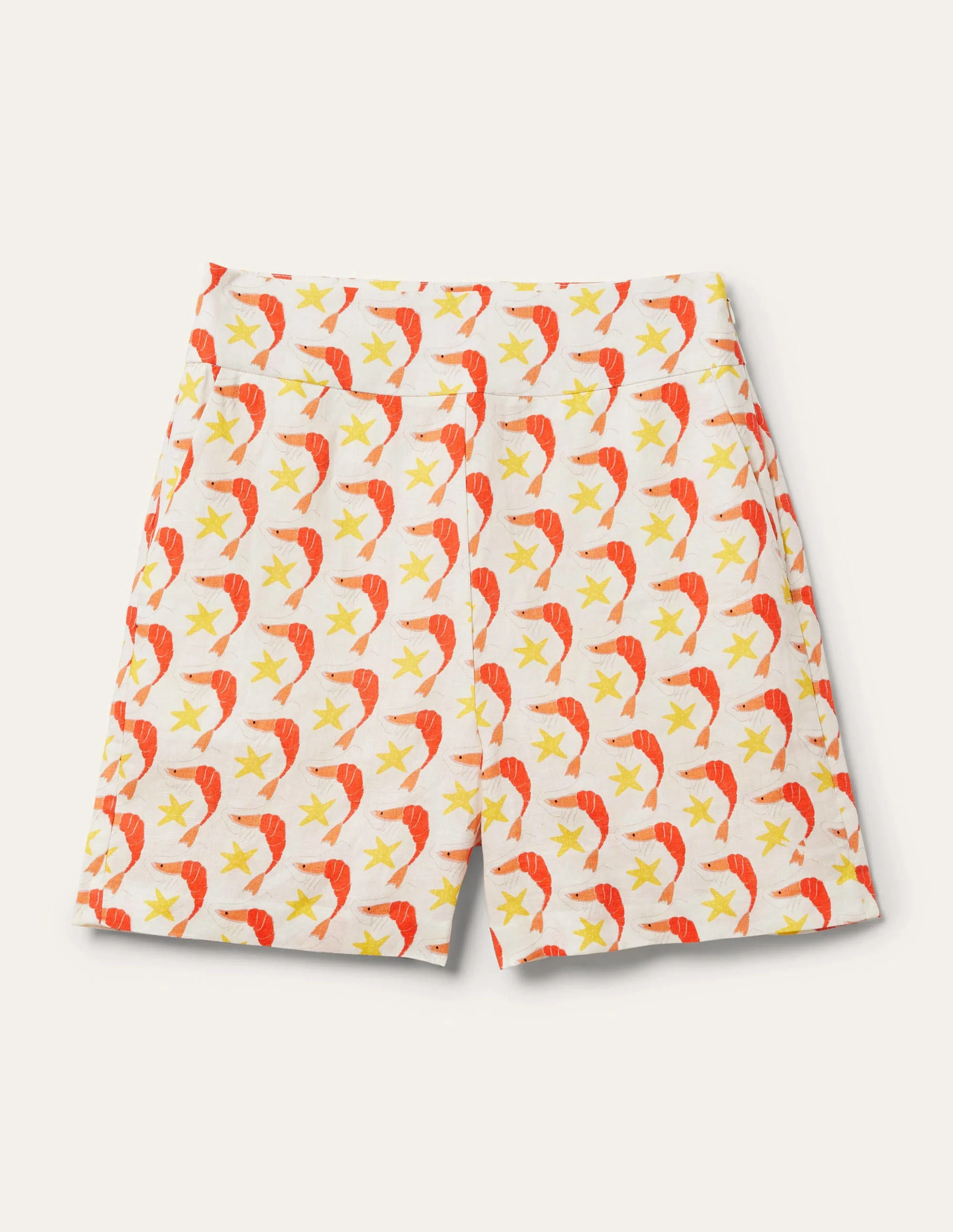 Georgina Linen Shorts-Firecracker, Shrimpy - Image 5