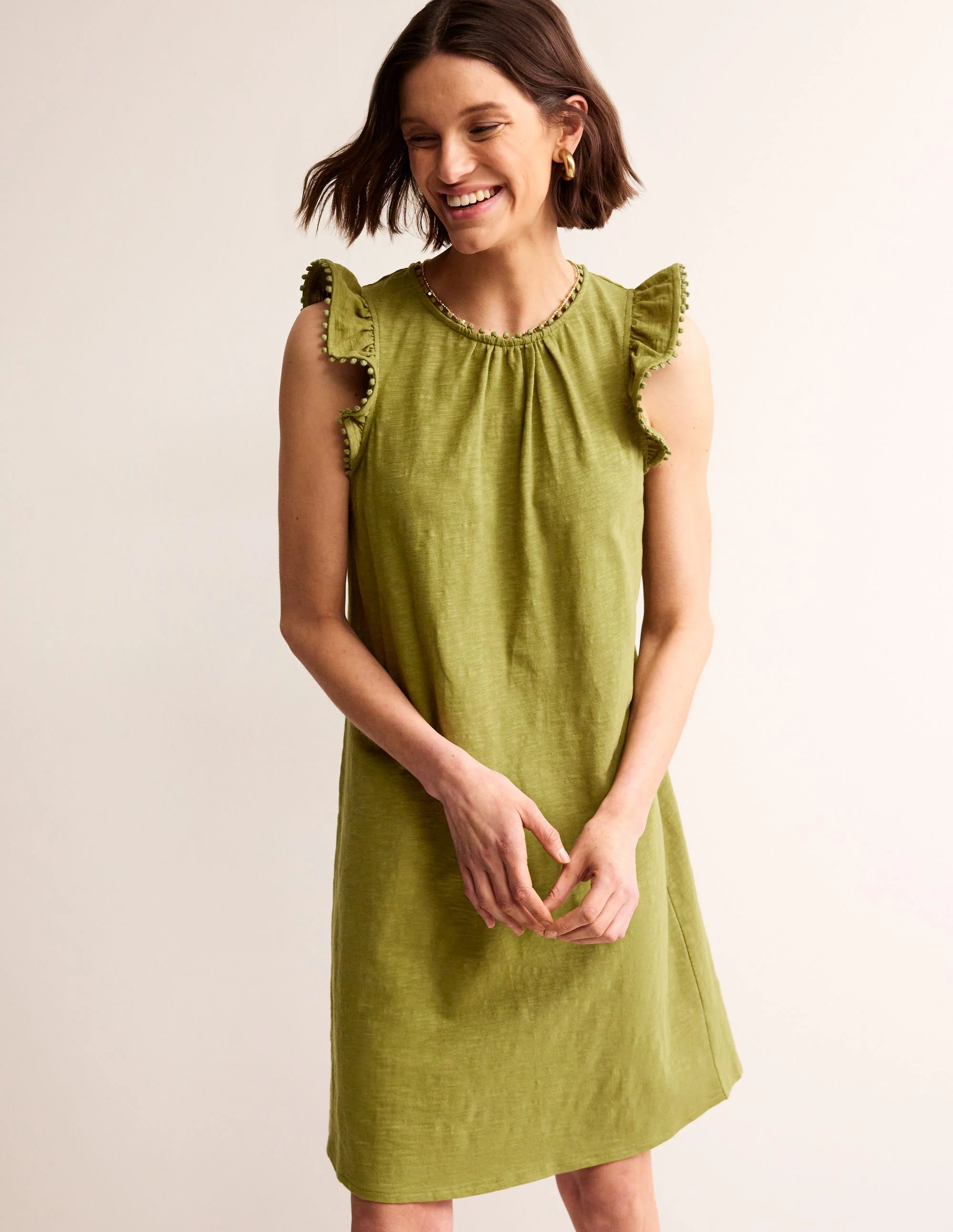 Georgina Pom Ruffle Dress-Mayfly