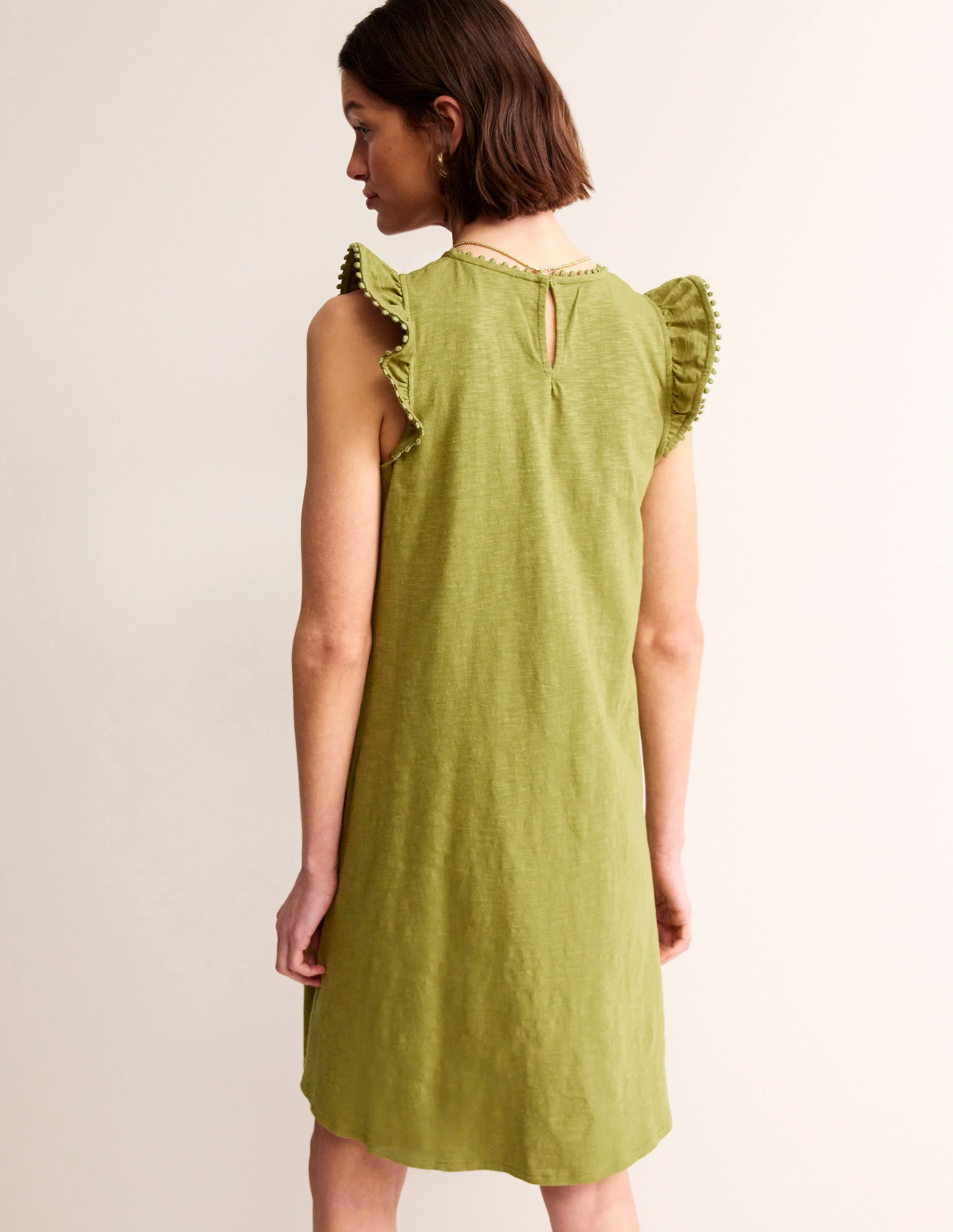 Georgina Pom Ruffle Dress-Mayfly - Image 3