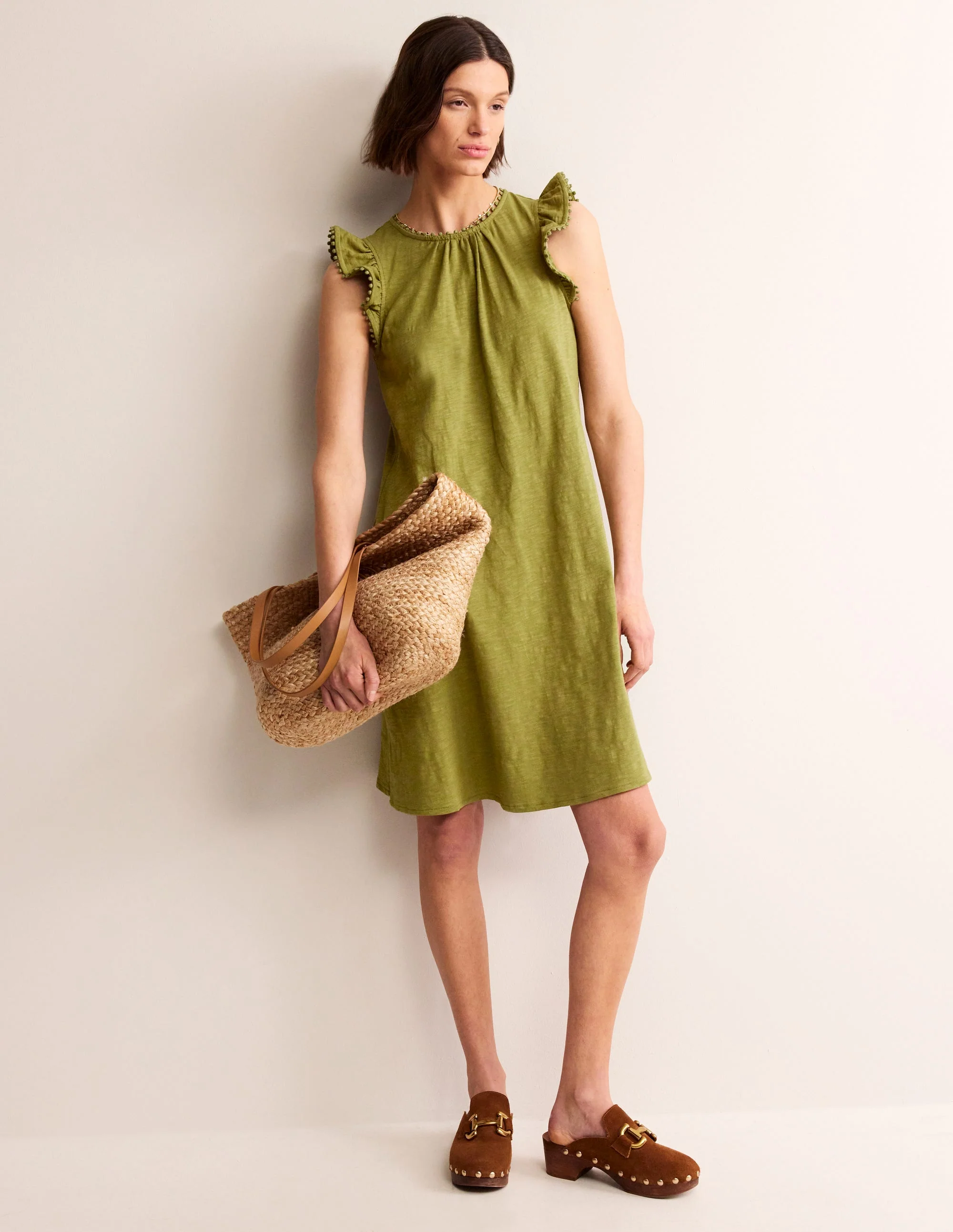 Georgina Pom Ruffle Dress-Mayfly - Image 4