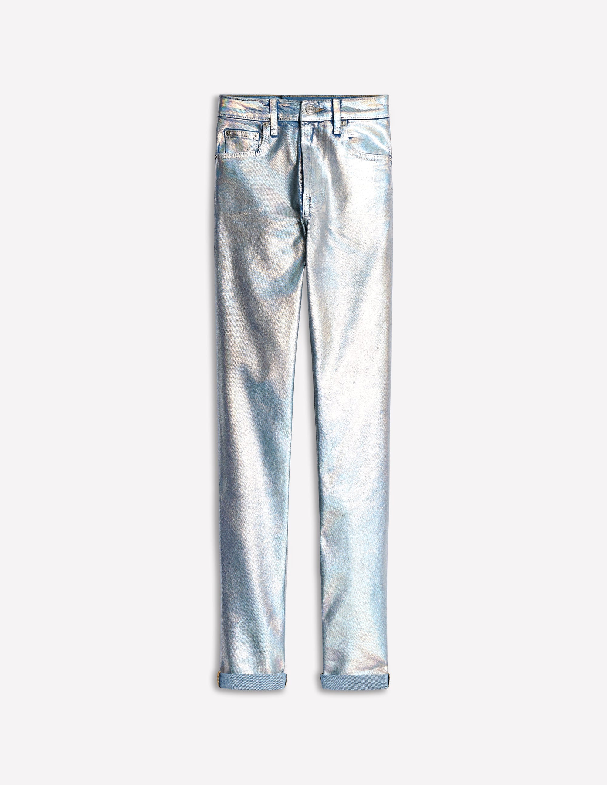 Girlfriend Jeans-Silver Coated - Image 6