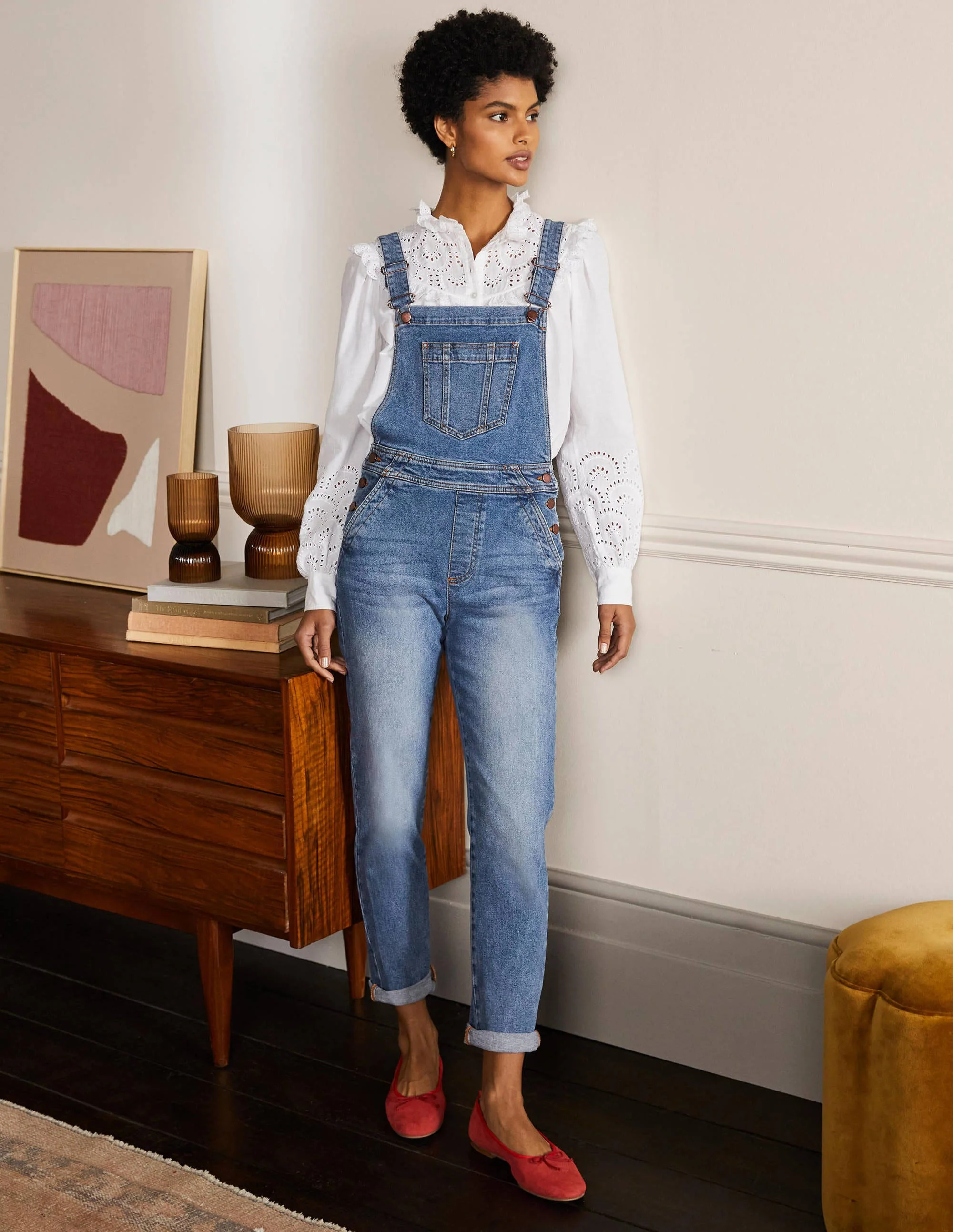 Girlfriend Overalls-Mid Vintage