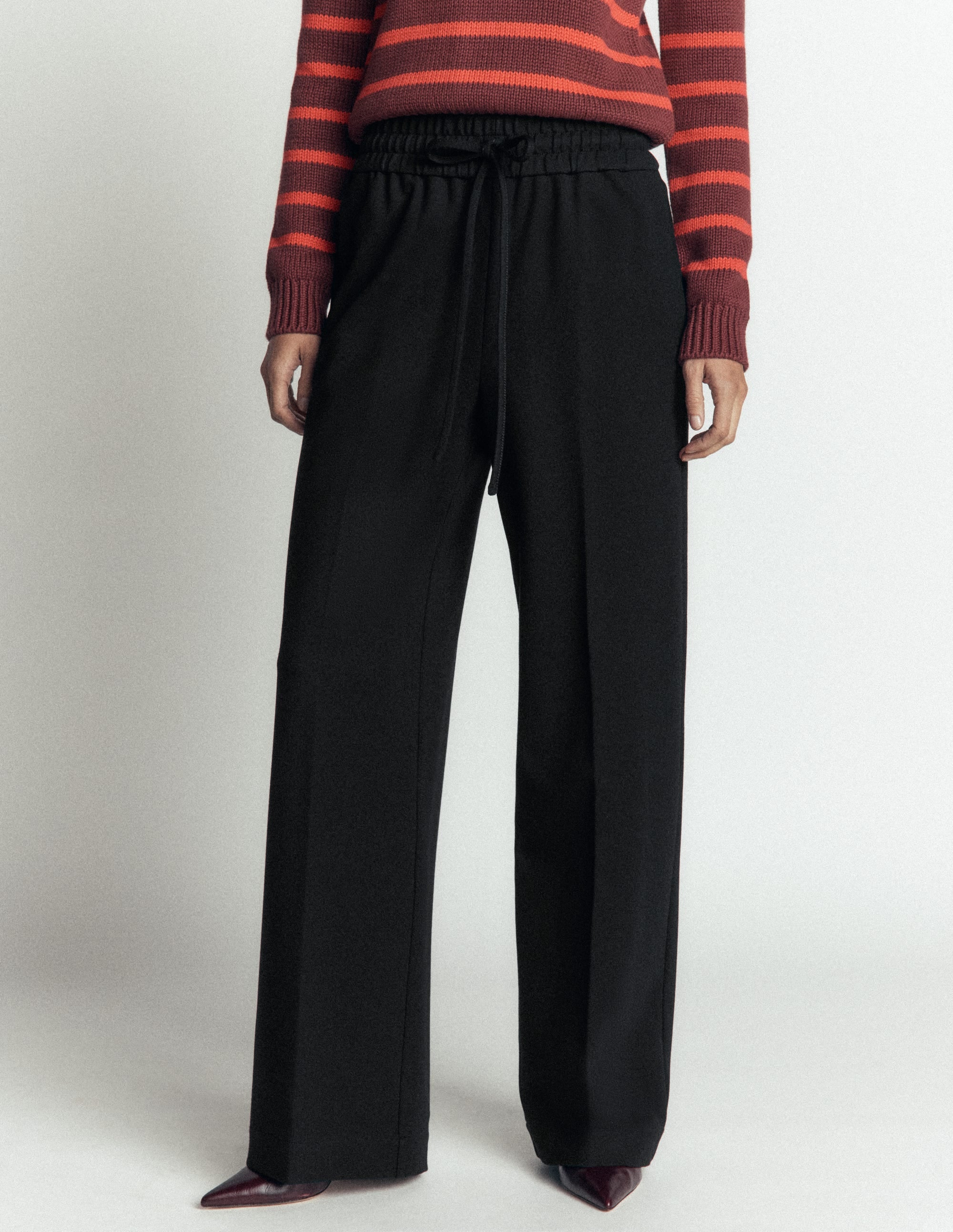 Greenwich Tie Ponte Pants-Black - Image 4