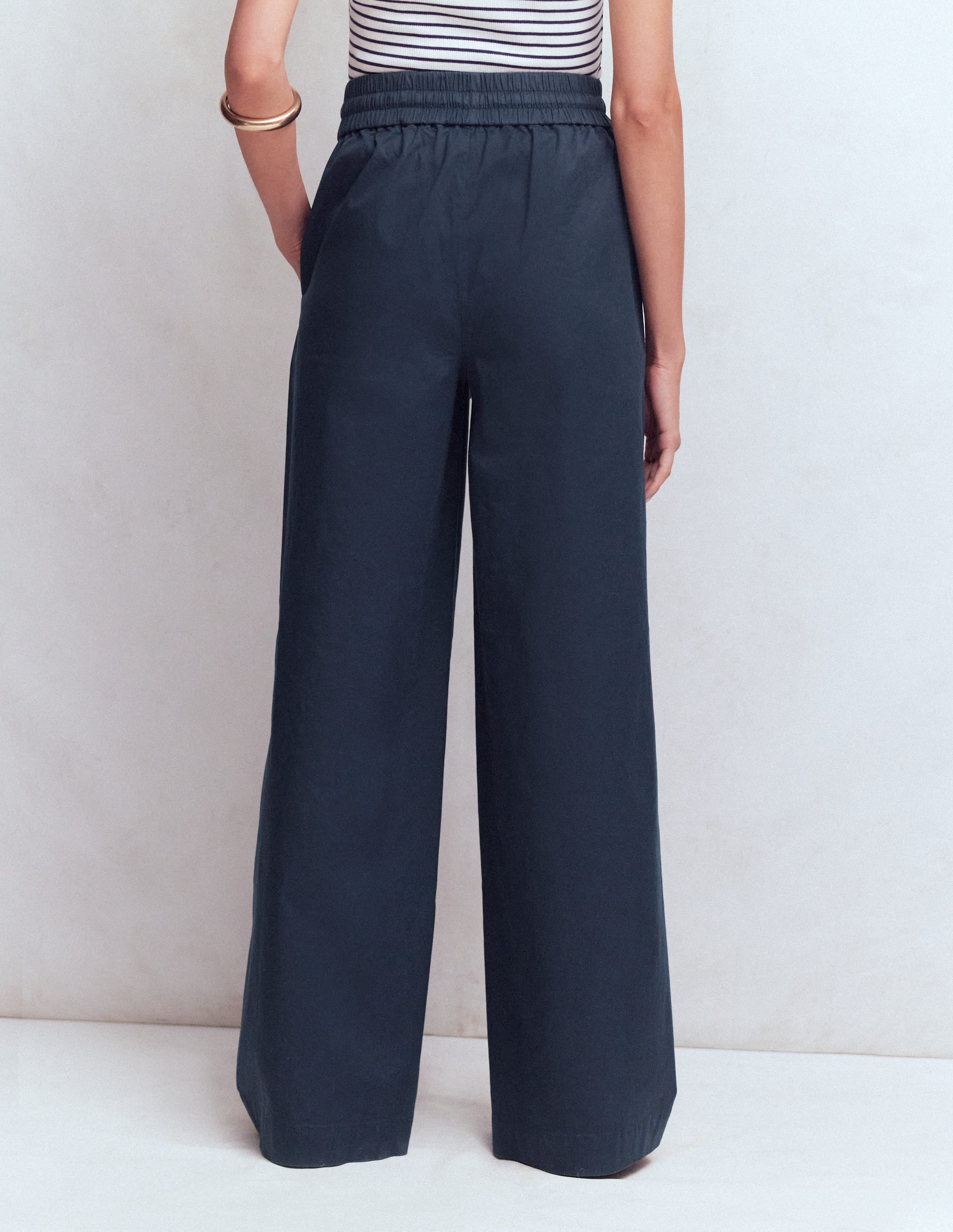 Greenwich Tie Waist Pants-Navy - Image 3