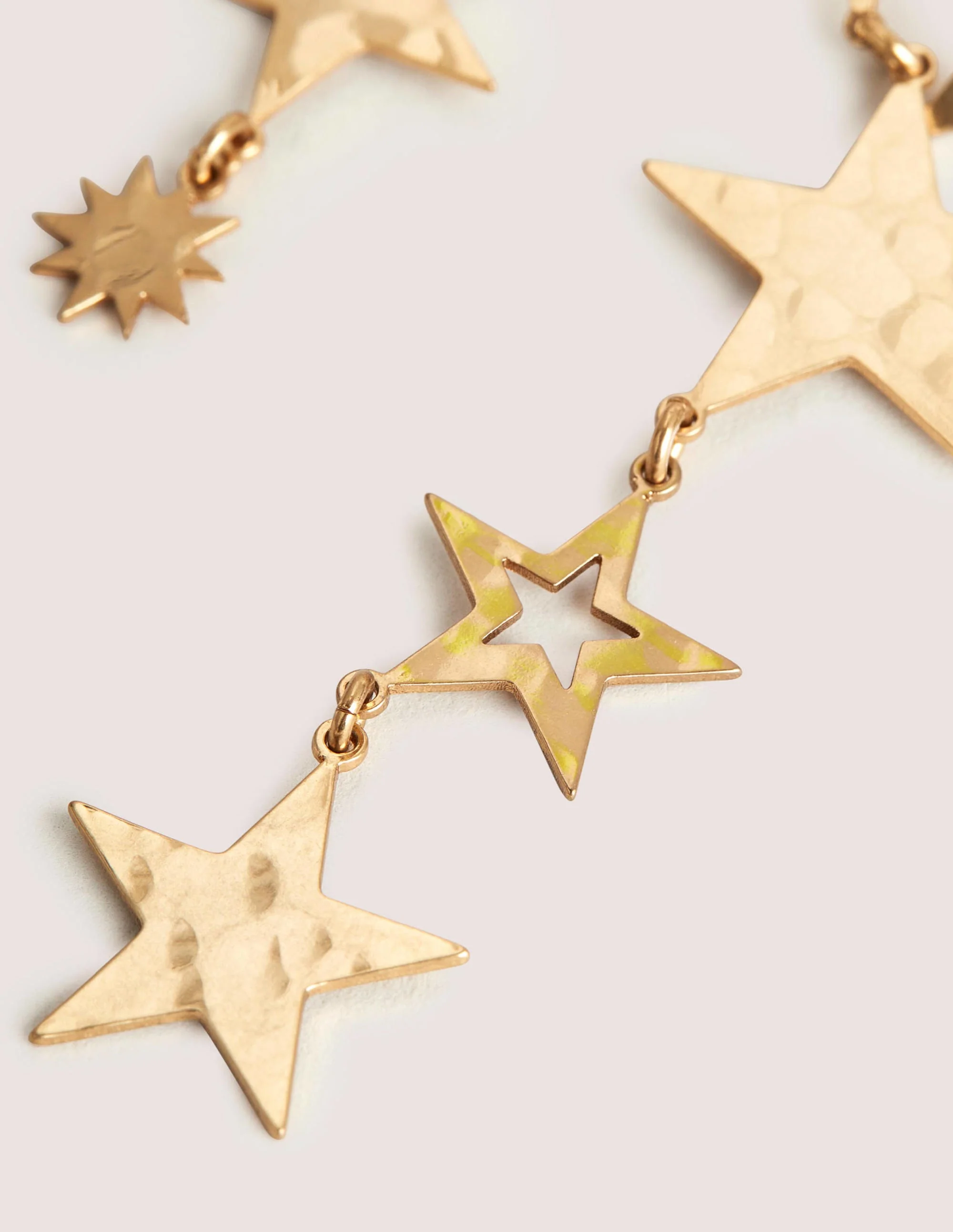 Hammered Drop Earrings-Stars - Image 3