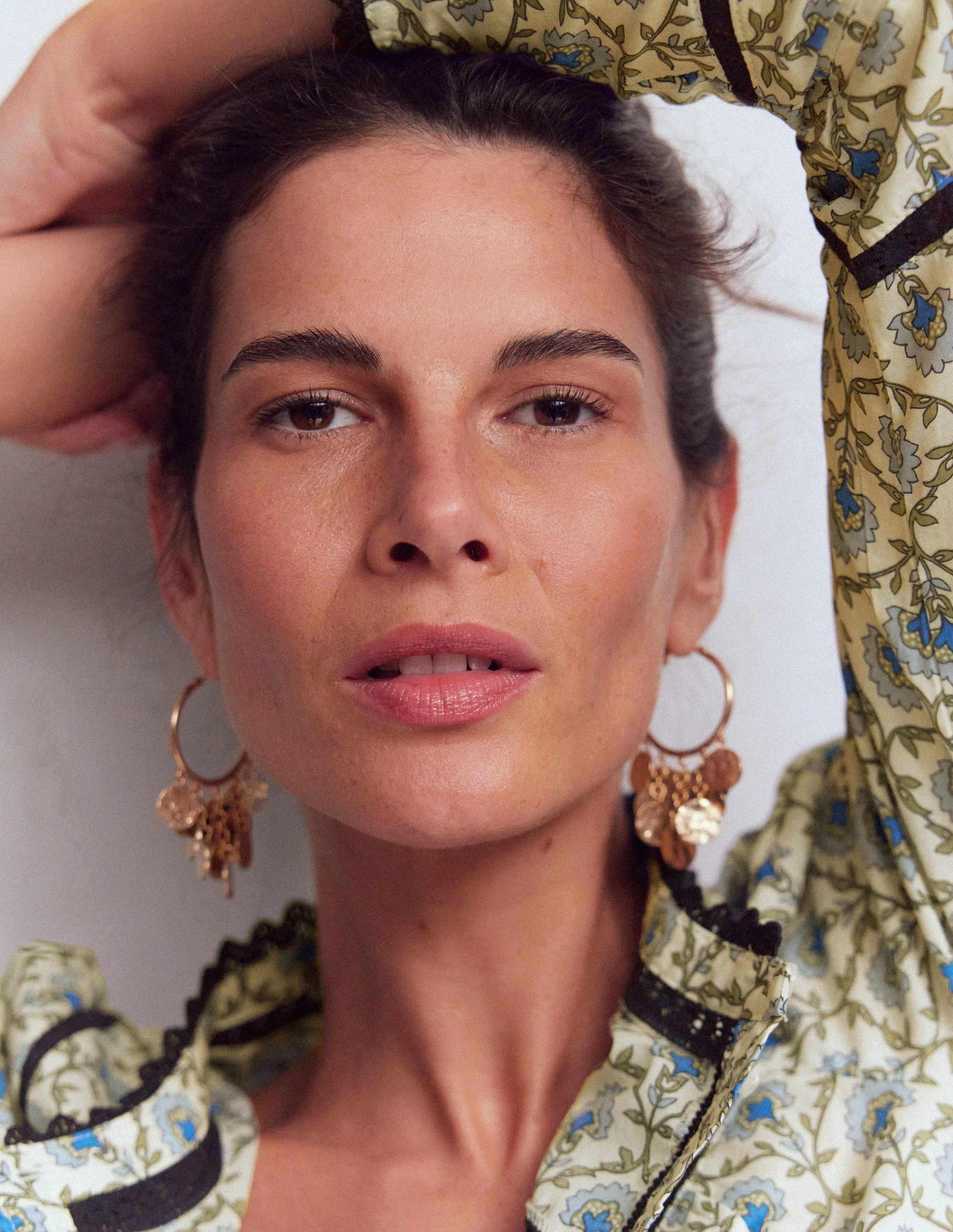 Hammered Gold Teardrop Hoops-Gold Colour - Image 2