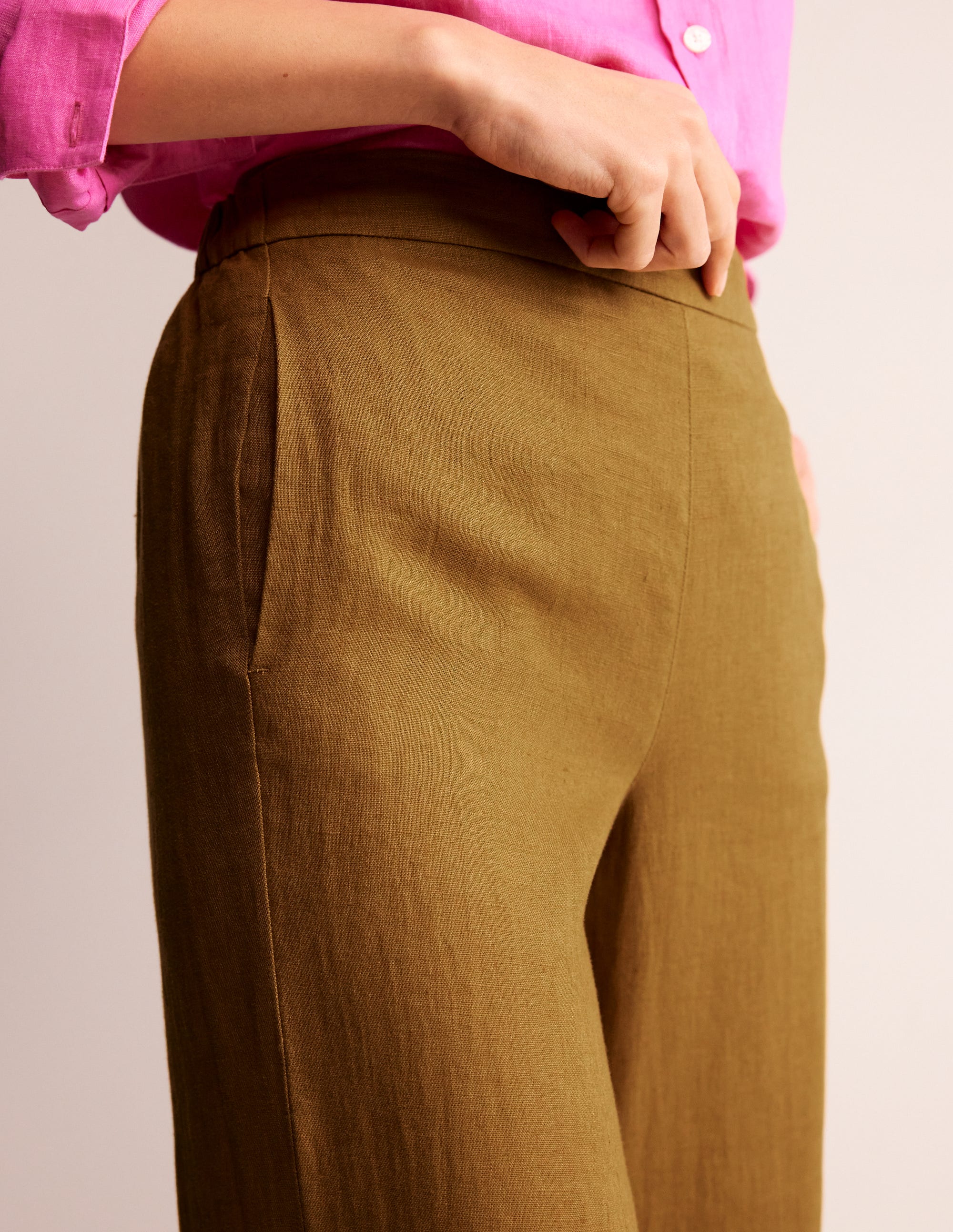 Hampstead Linen Pants-Bronze Brown - Image 2