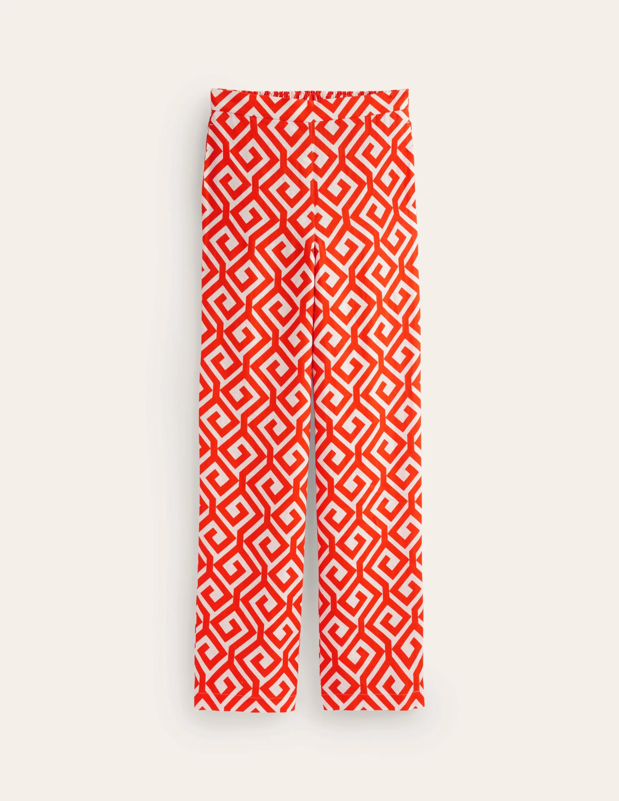 Hampstead Linen Pants-Flame Scarlet, Maze - Image 6