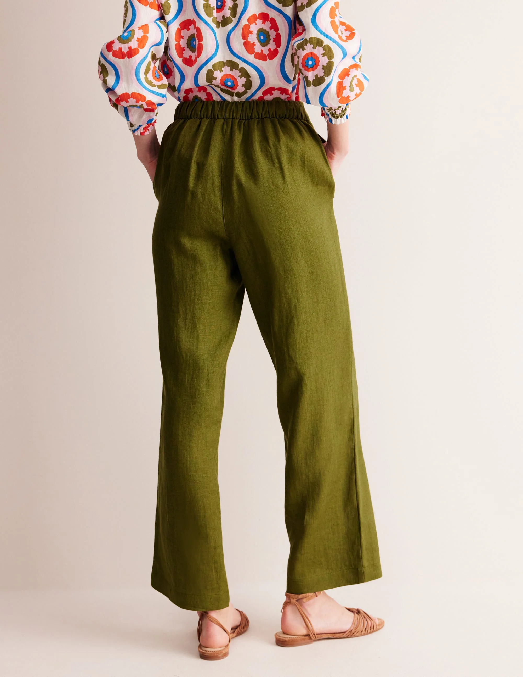 Hampstead Linen Pants-Mayfly - Image 3