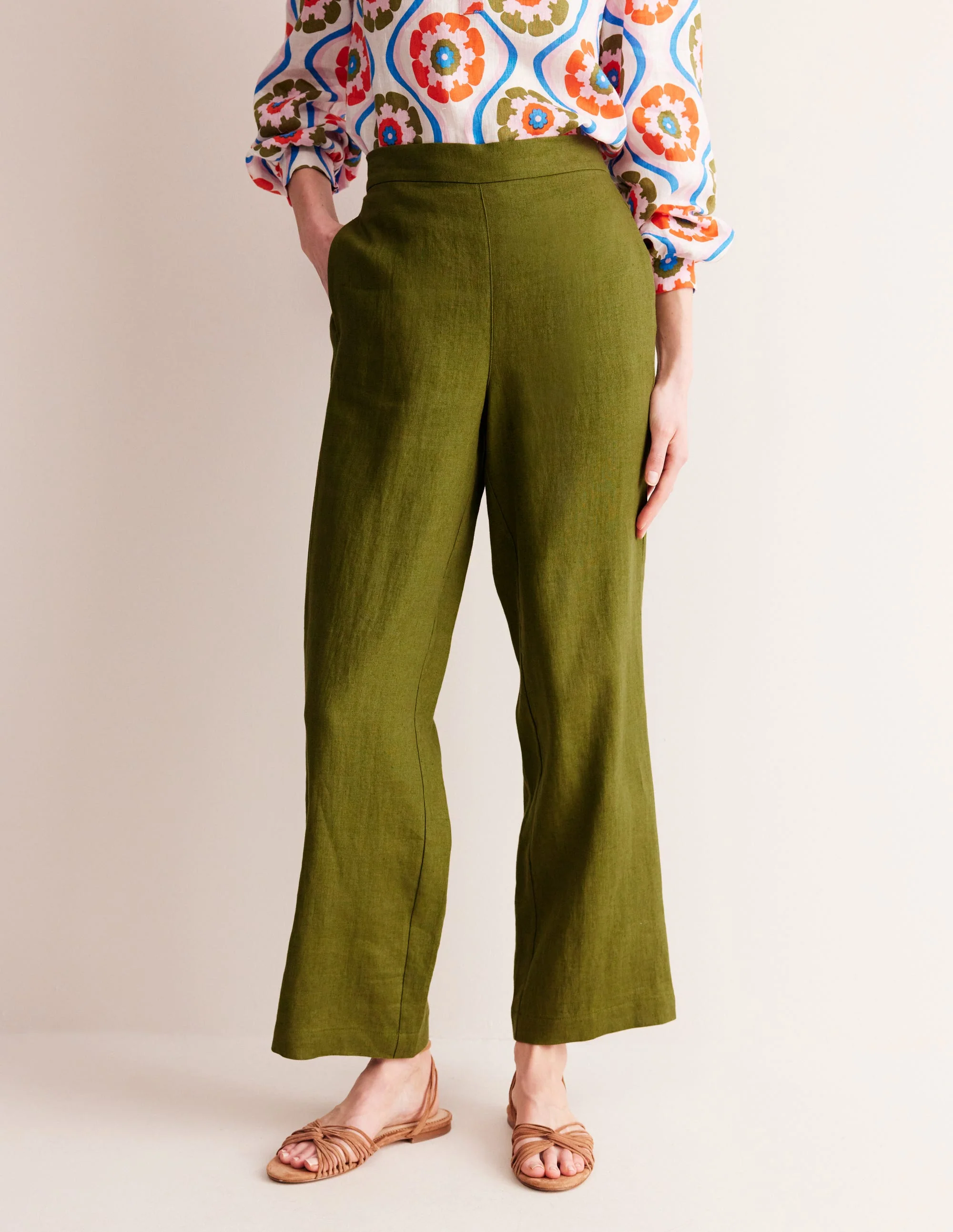 Hampstead Linen Pants-Mayfly - Image 4