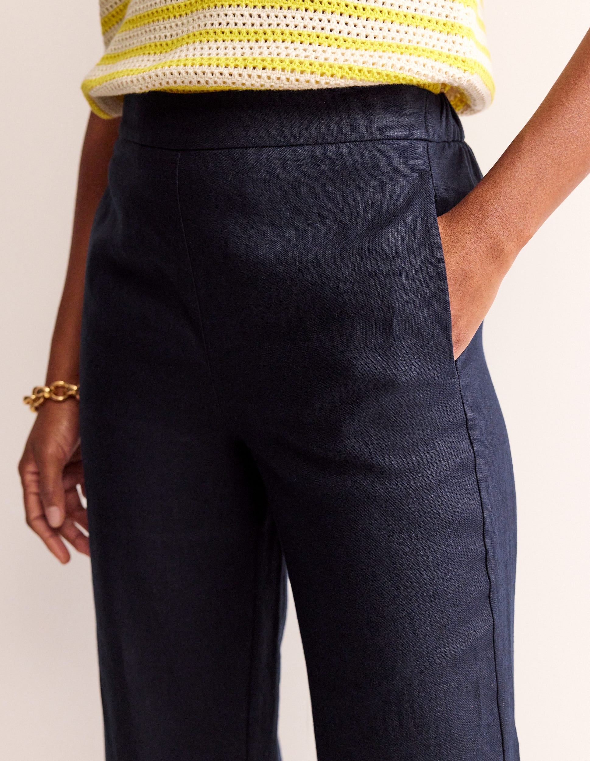 Hampstead Linen Pants-Navy - Image 2