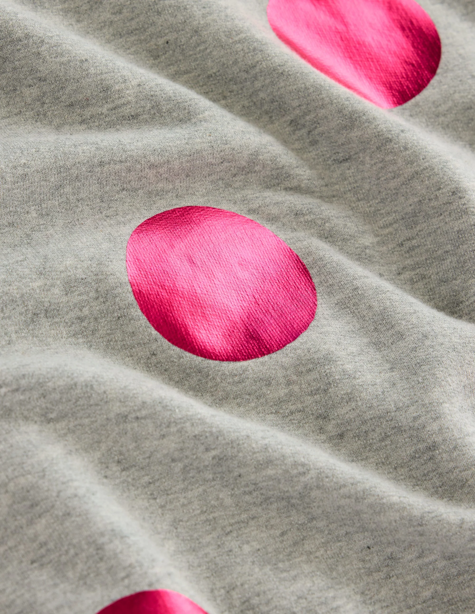 Hannah Printed Sweatshirt-Grey Marl, Pink Spot - Image 8