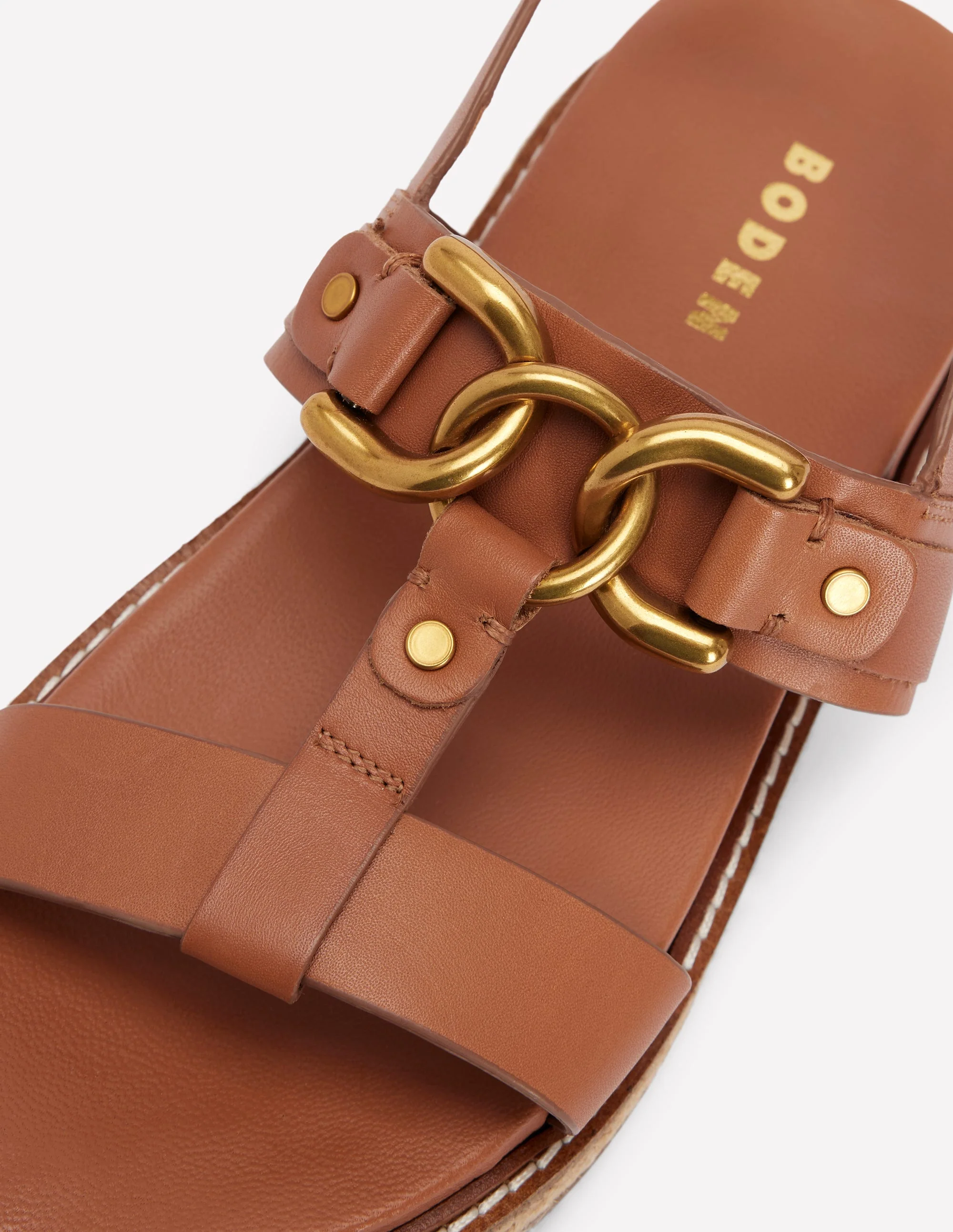 Hardware Detail Footbed Sandal-Tan - Image 4