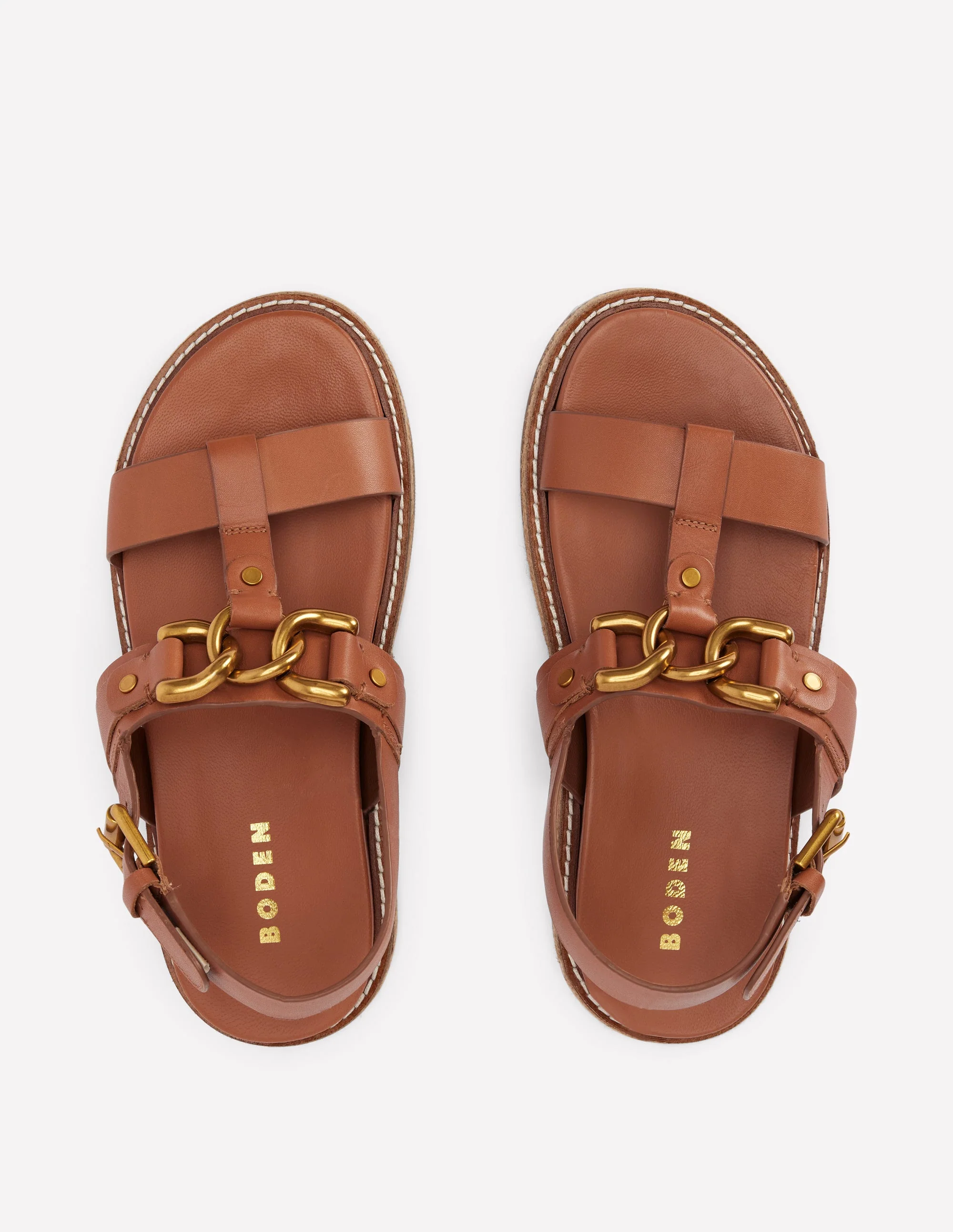 Hardware Detail Footbed Sandal-Tan - Image 5