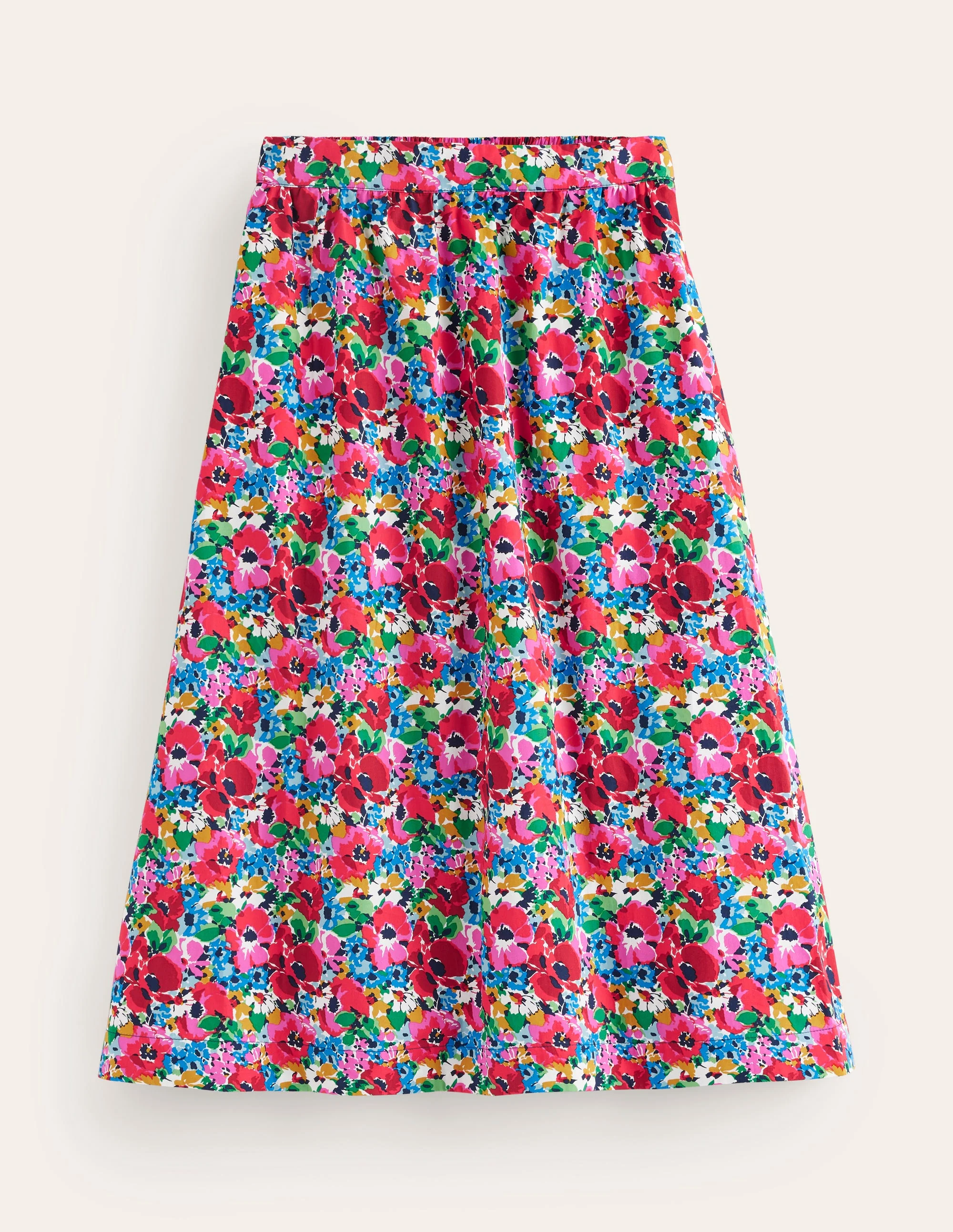 Hattie Poplin Midi Skirt-Multi, Wild Poppy - Image 5