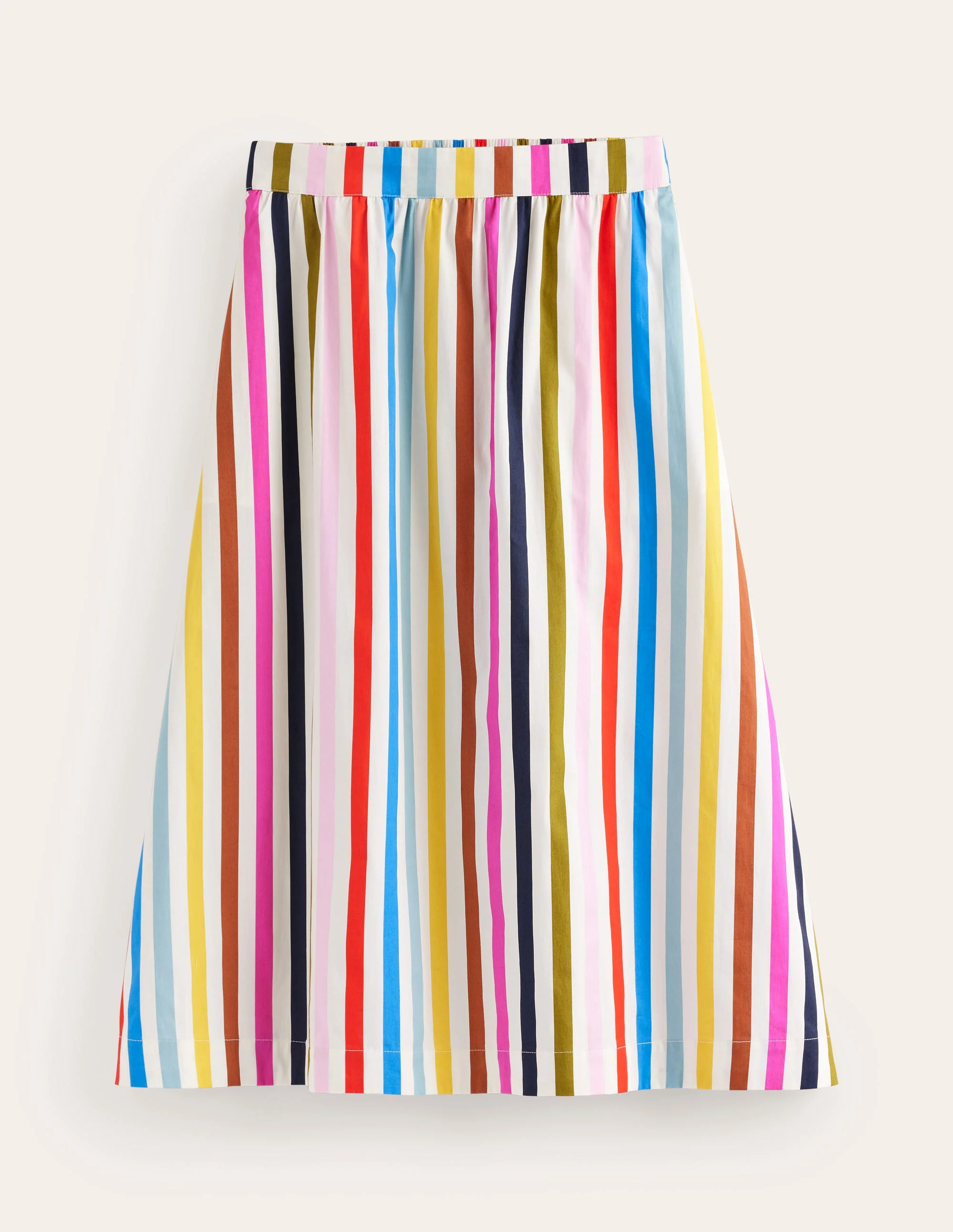 Hattie Poplin Midi Skirt-Multistripe - Image 6