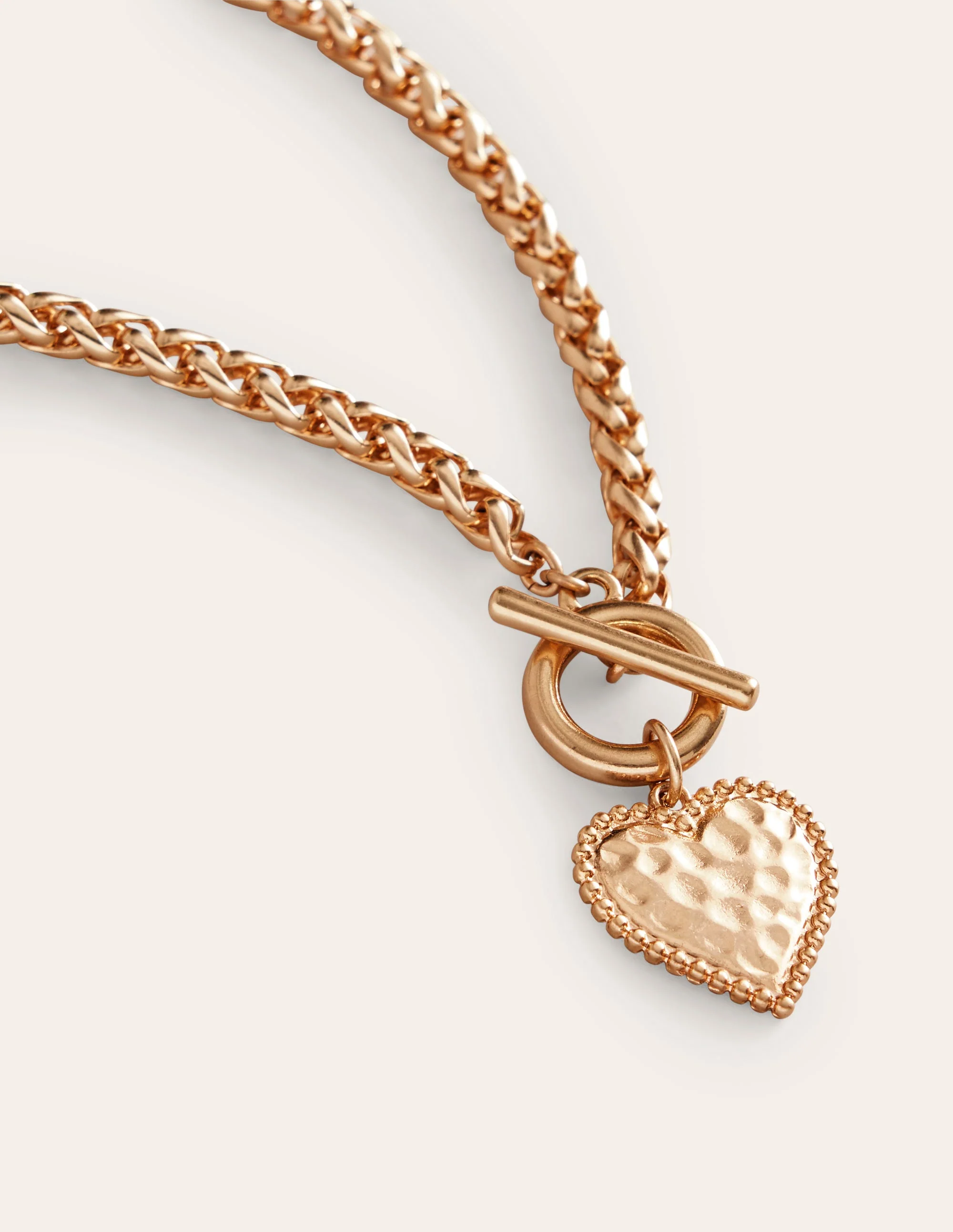 Heart Charm Necklace-Gold - Image 3