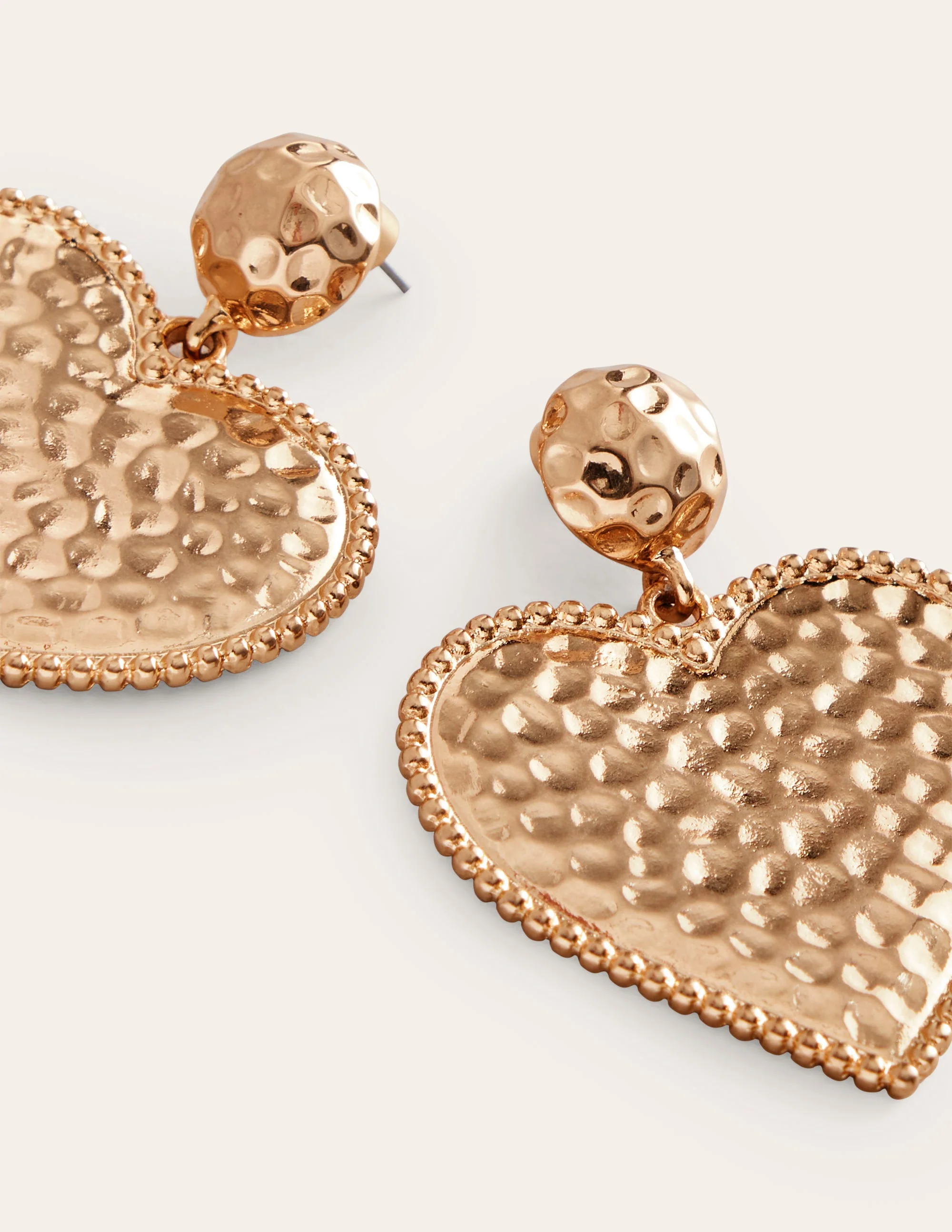 Heart Statement Earrings-Gold - Image 3