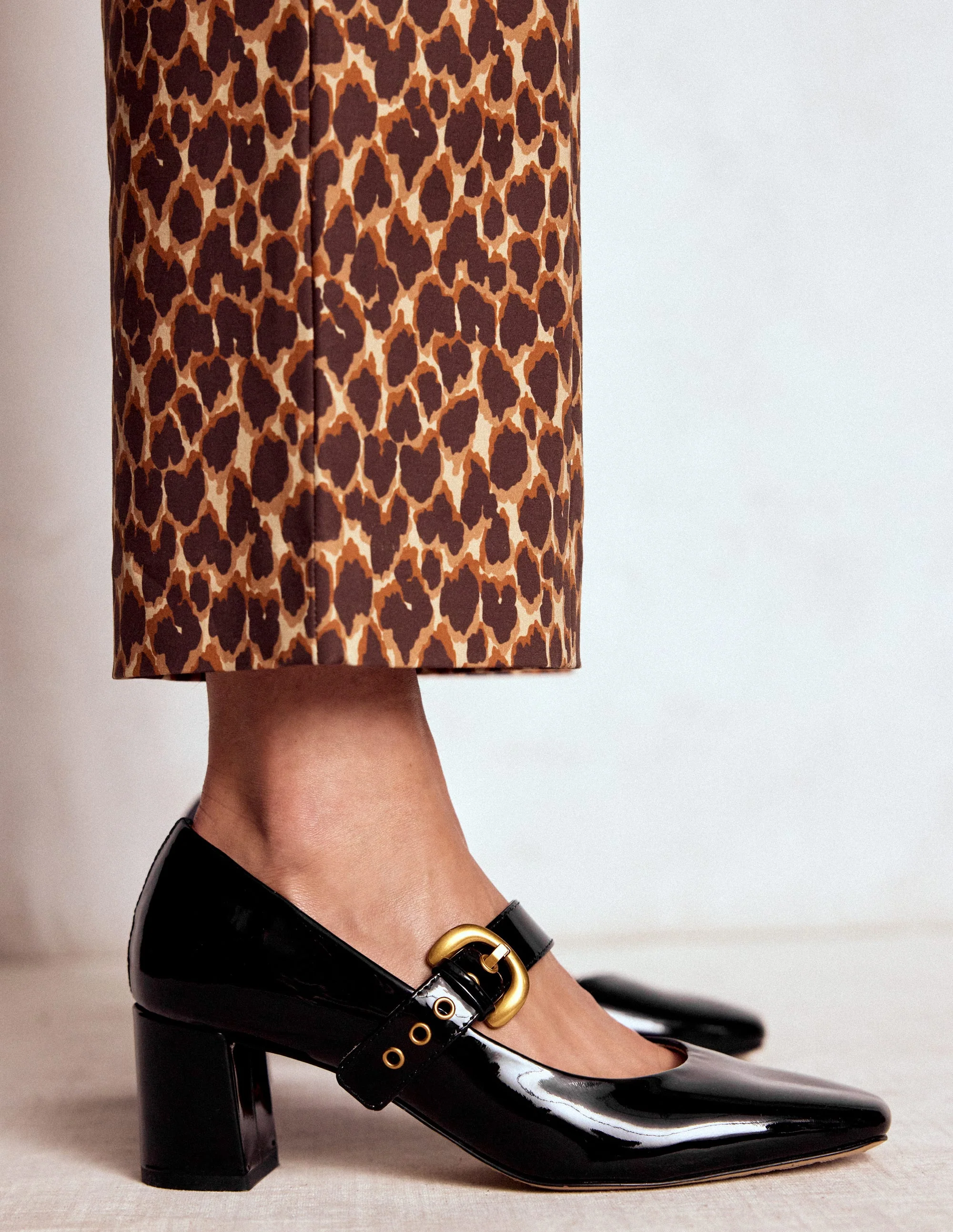Heeled Buckle Mary Janes-Black - Image 2