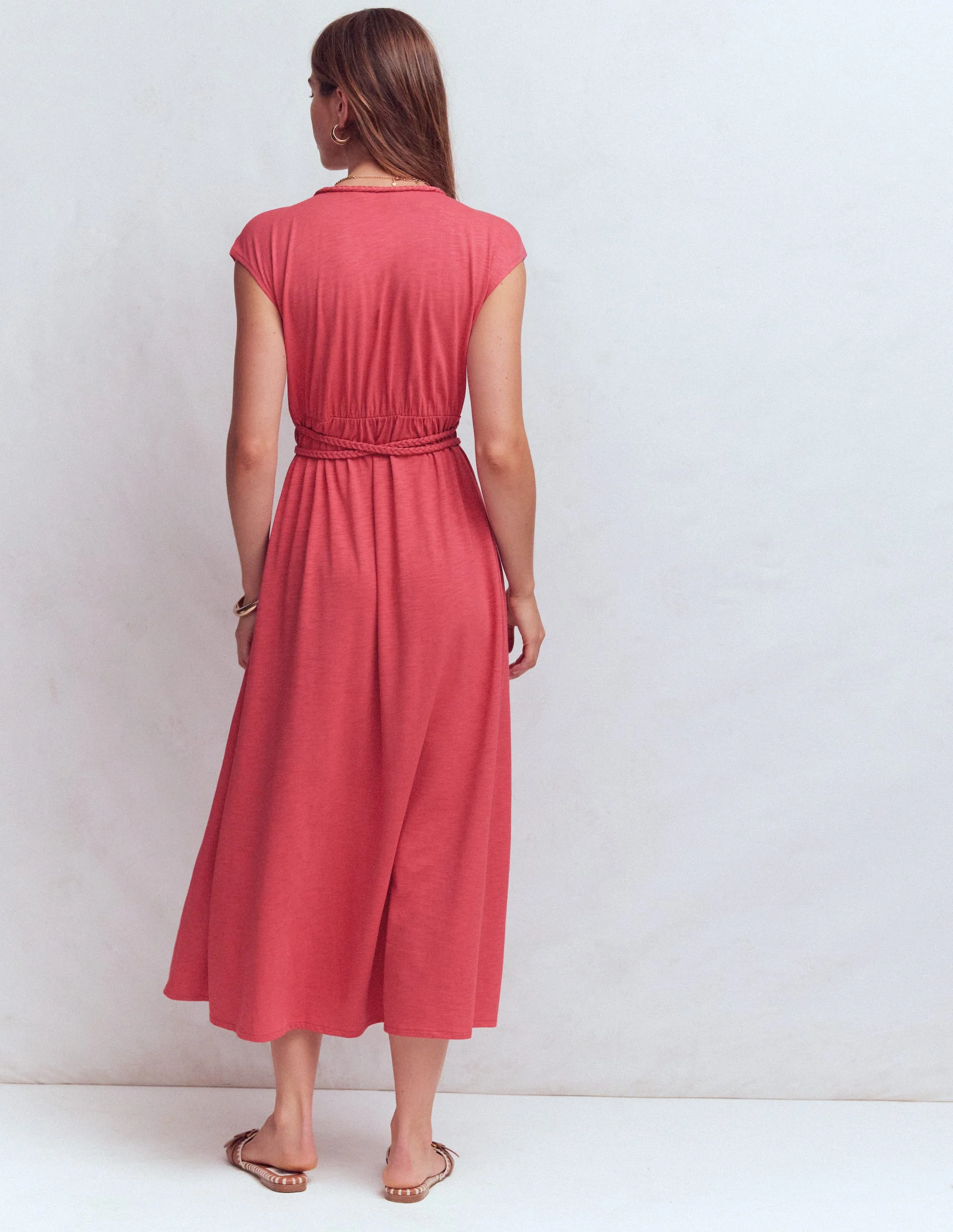 Heidi Ruched Rope Jersey Dress-Winter Blush - Image 3