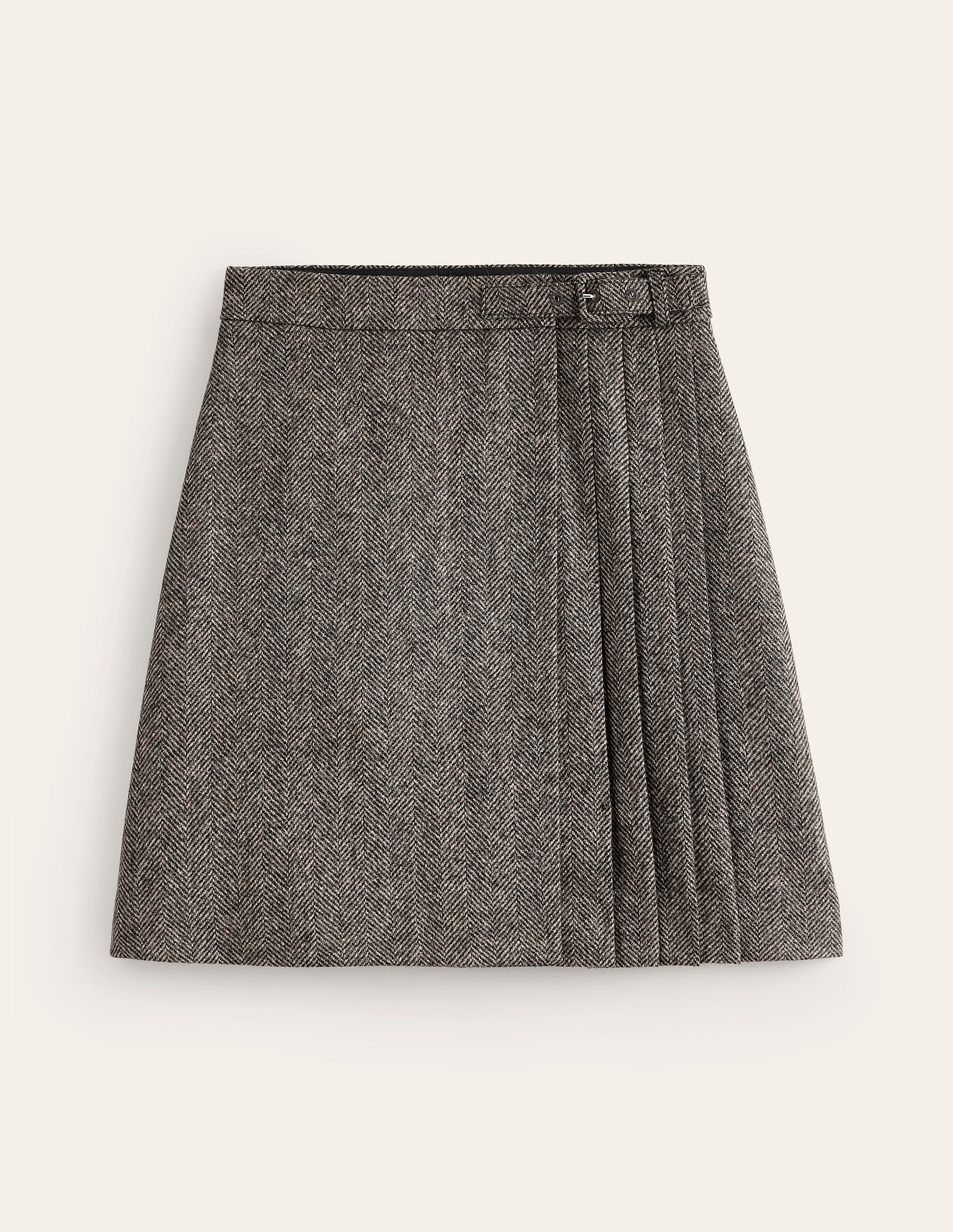 Helen Buckled Kilt-Brown Herringbone - Image 6