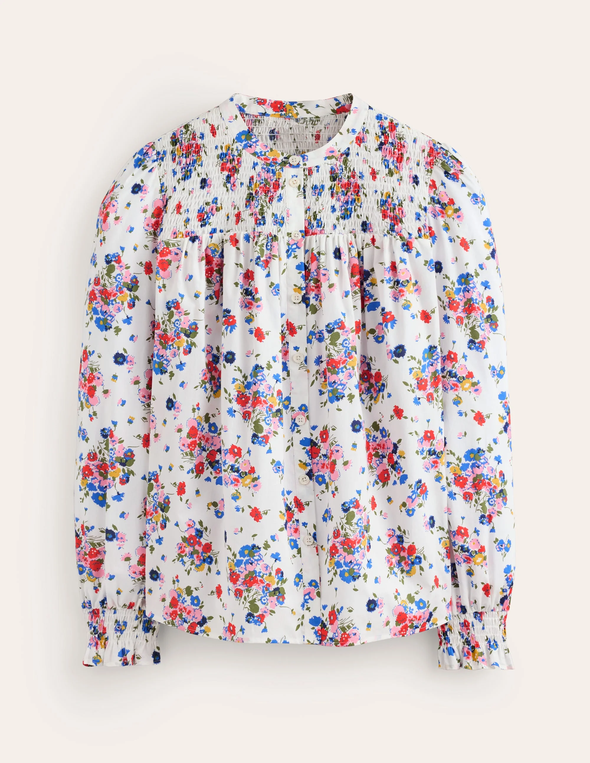 Helena Cotton Blouse-Ivory, Wild Cluster - Image 5