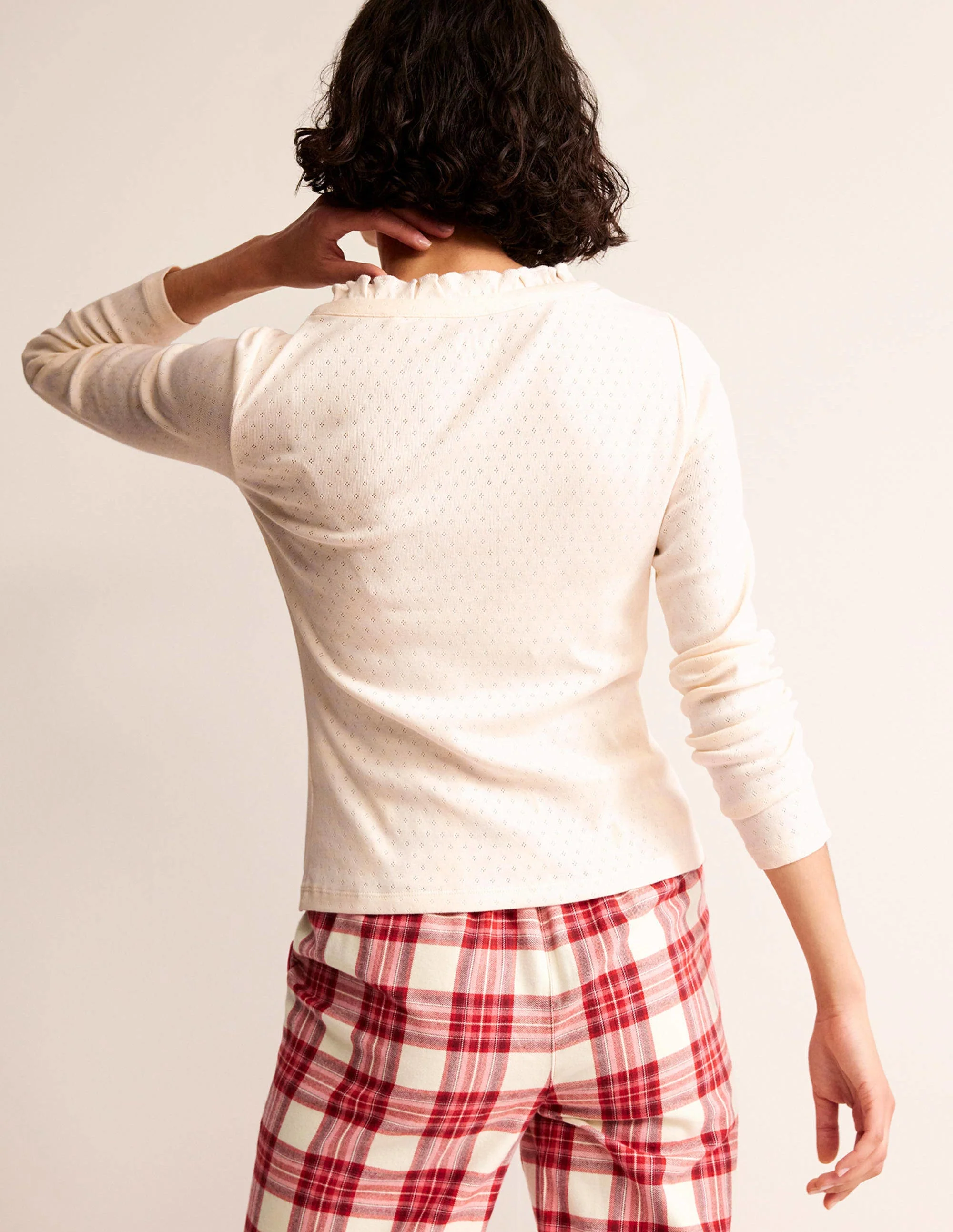 Henley Pajama Top-Ivory - Image 3