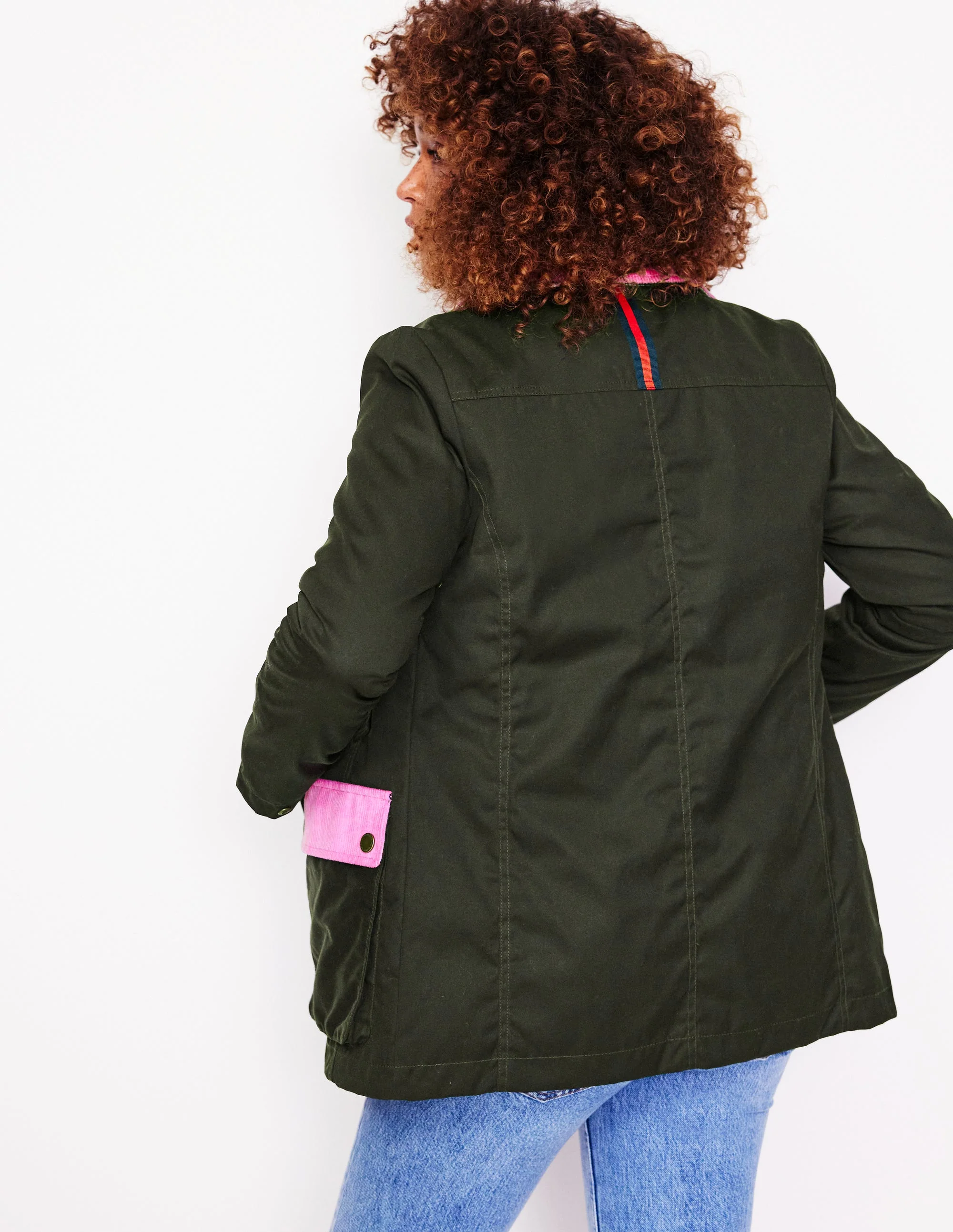 Heritage Wax Jacket-Winter Moss, Cherries Jubilee - Image 3
