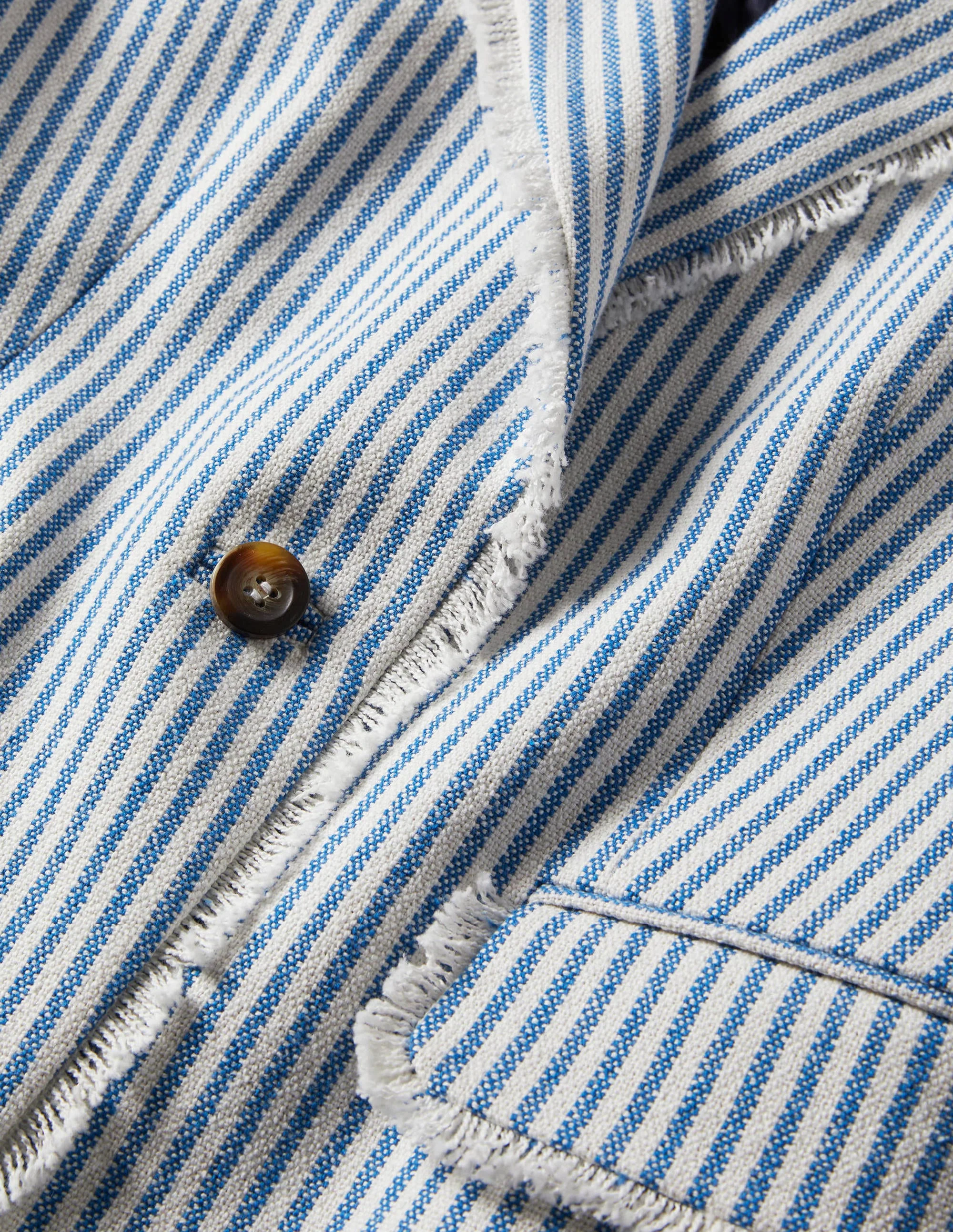 Hever Cotton Twill Blazer-Atlantic Blue/ Ivory Stripe - Image 5