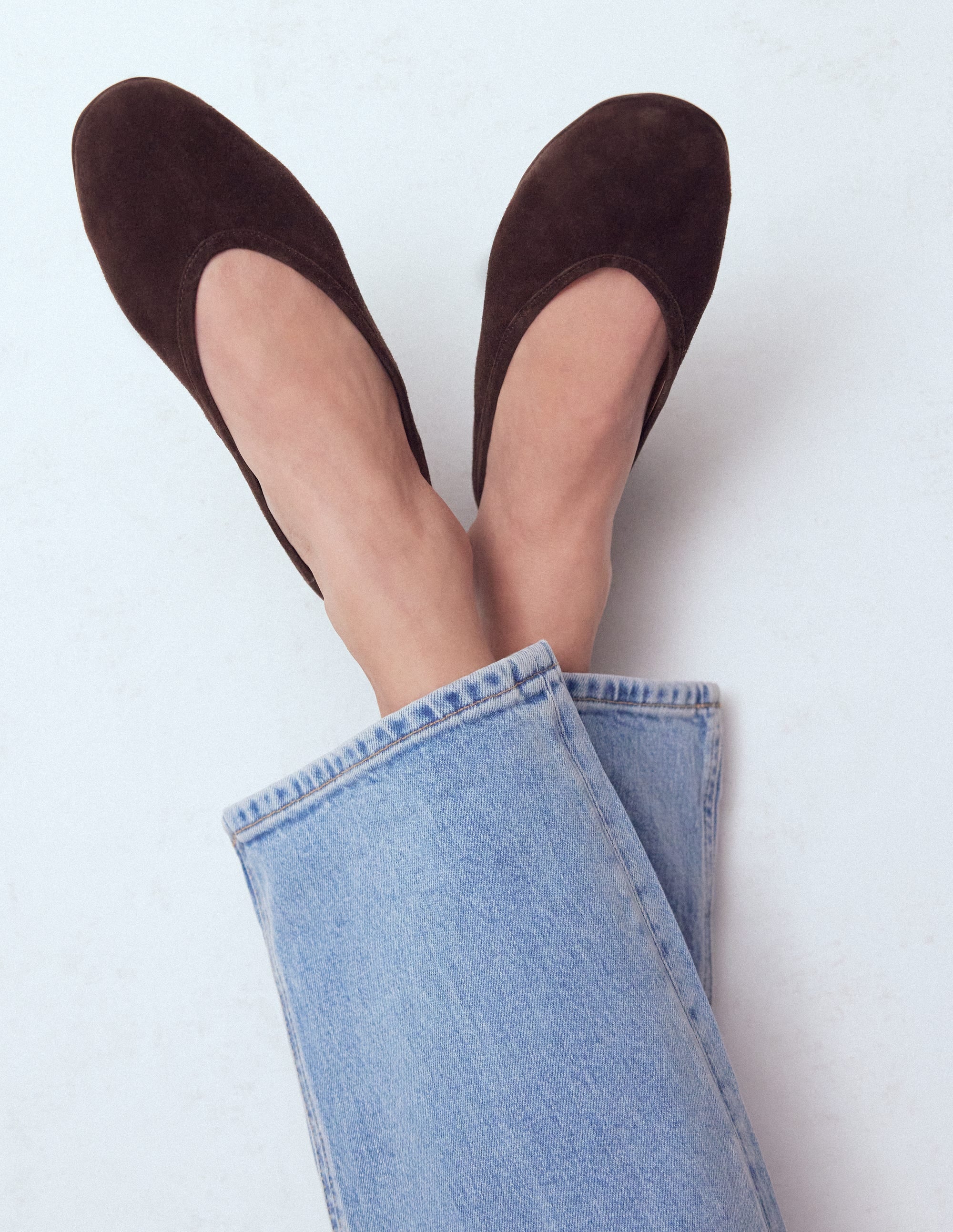 High Cut Ballet Flats-Bitter Chocolate - Image 2