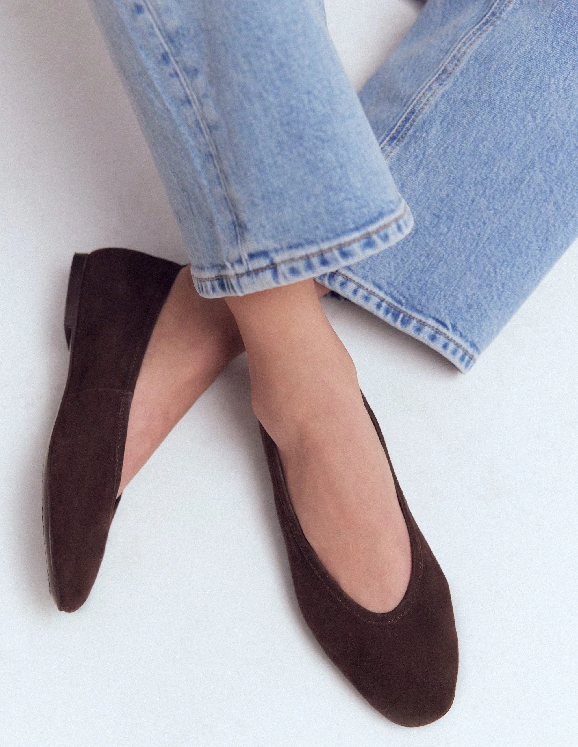 High Cut Ballet Flats-Bitter Chocolate - Image 3