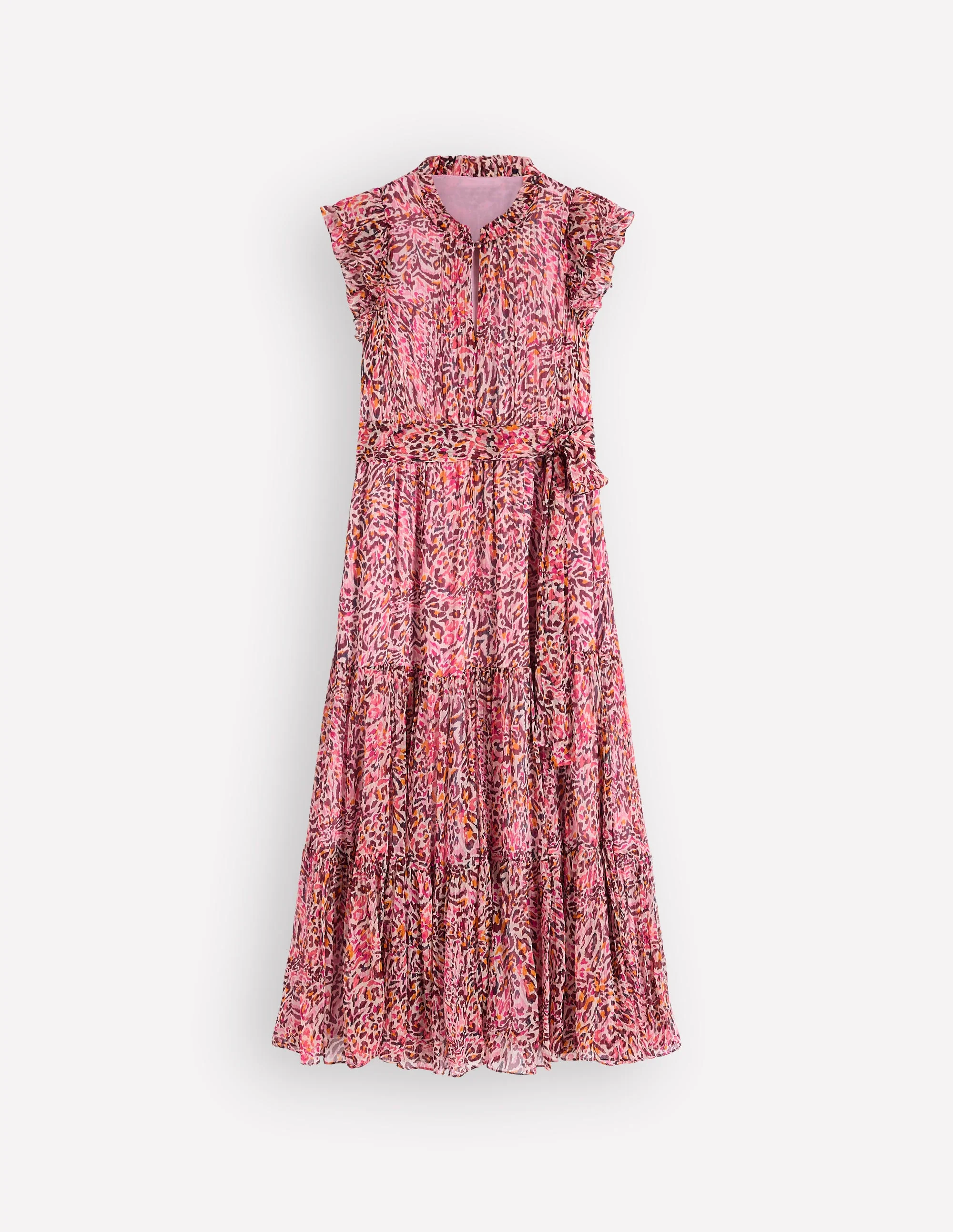 High Neck Sleeveless Dress-Multi Leopard Flow - Image 7