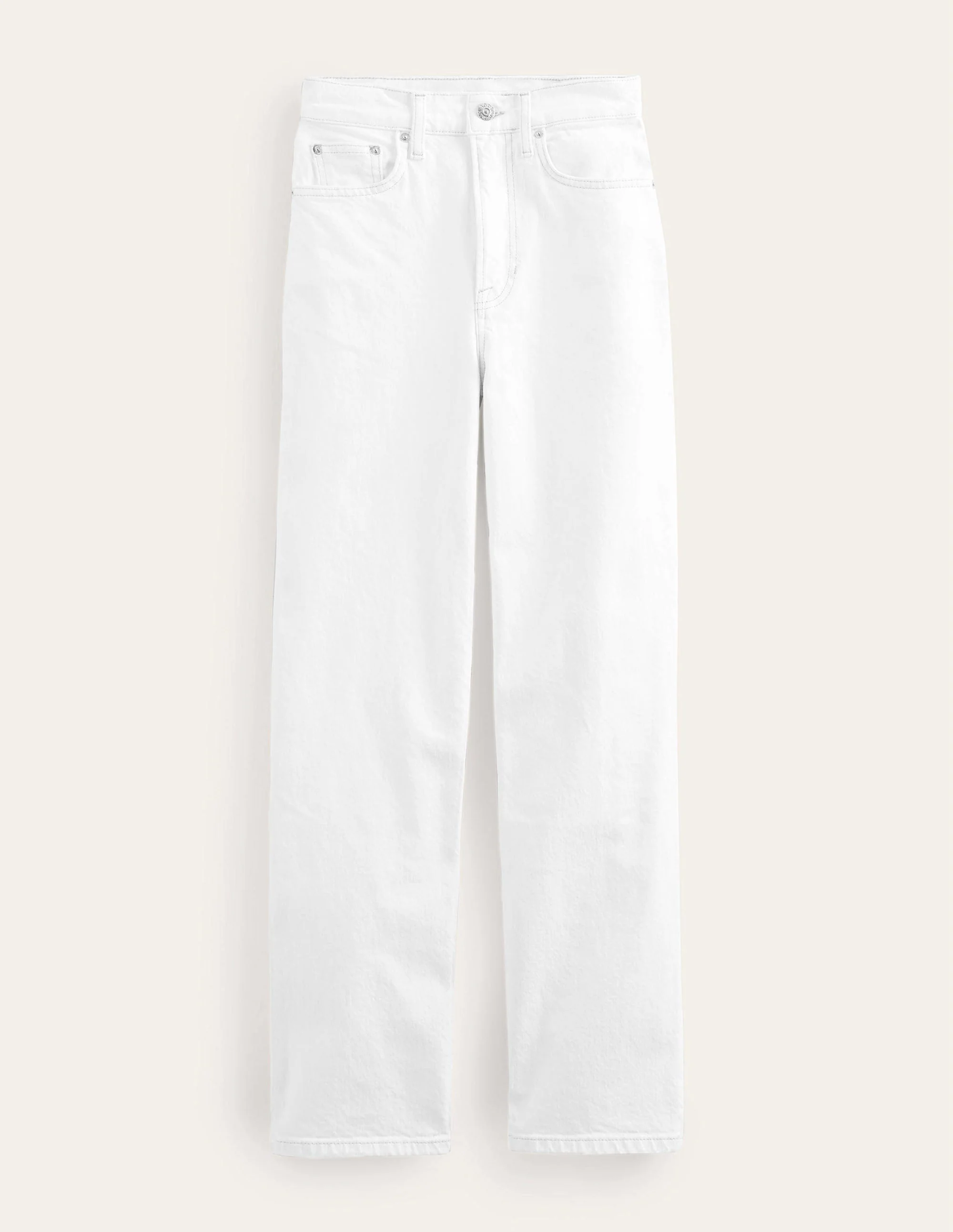 High Rise '90s Tapered Jeans-White - Image 13
