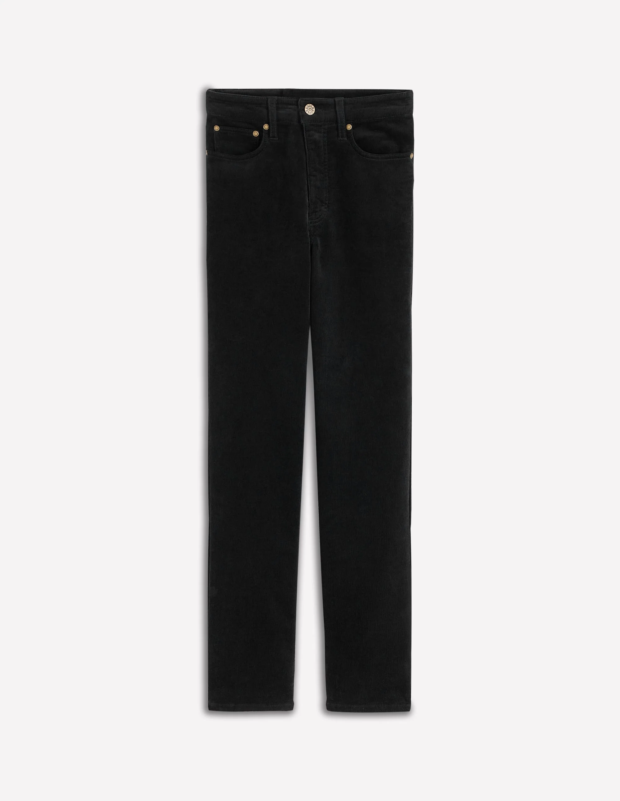 High Rise Cord Slim Jeans-Black - Image 6