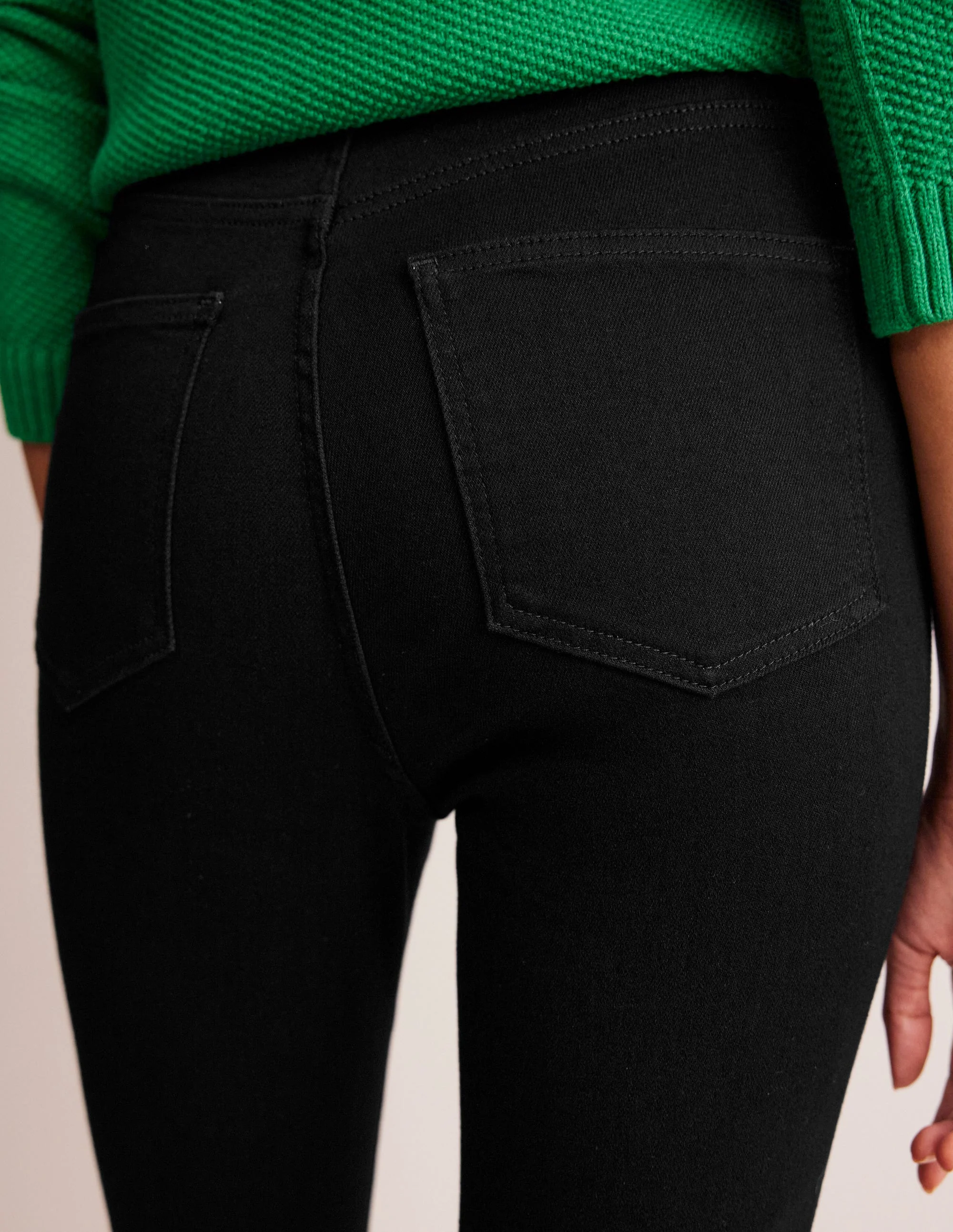 High Rise Skinny Jeans-Black - Image 2