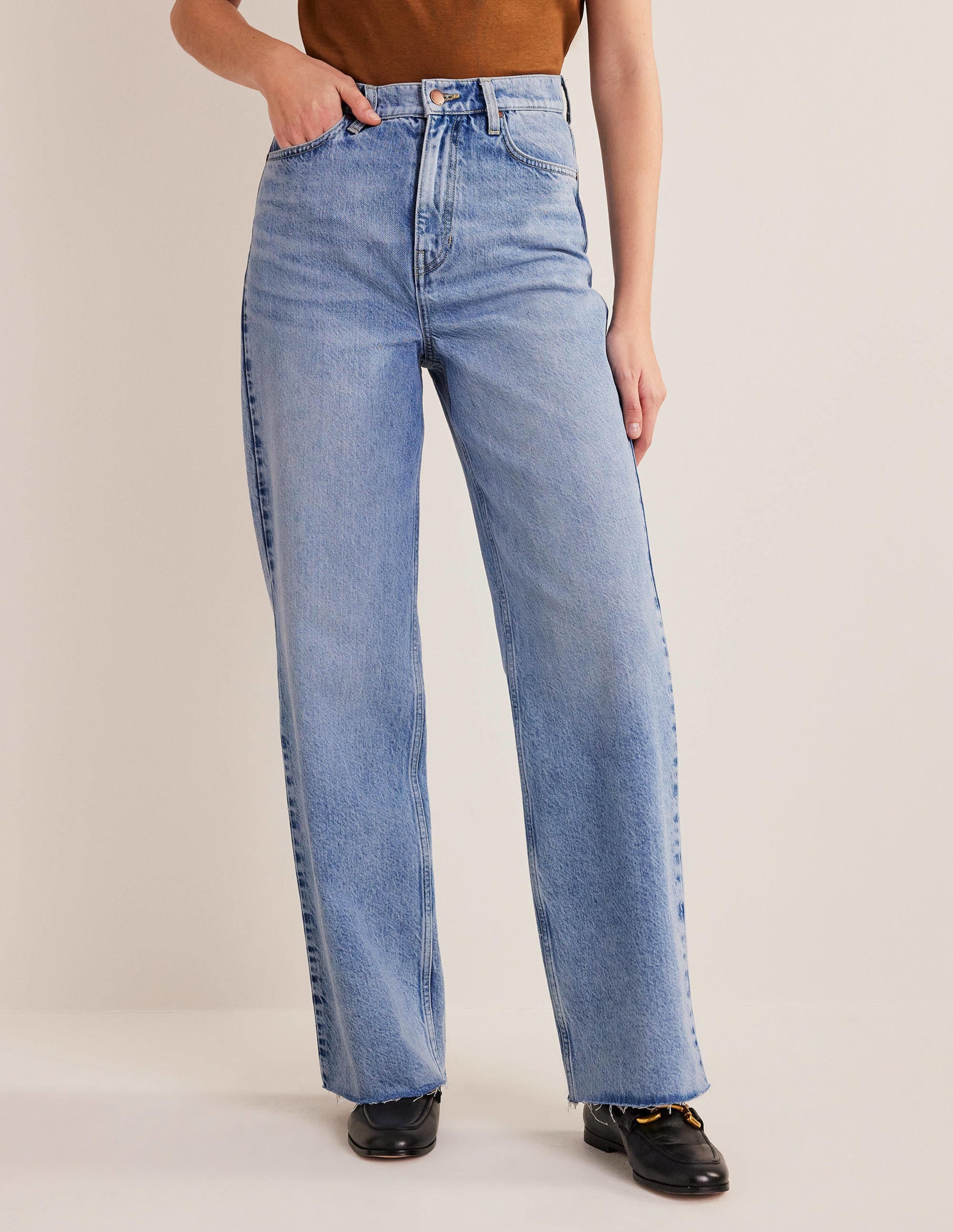 High Rise Straight Jeans-Light Vintage - Image 4