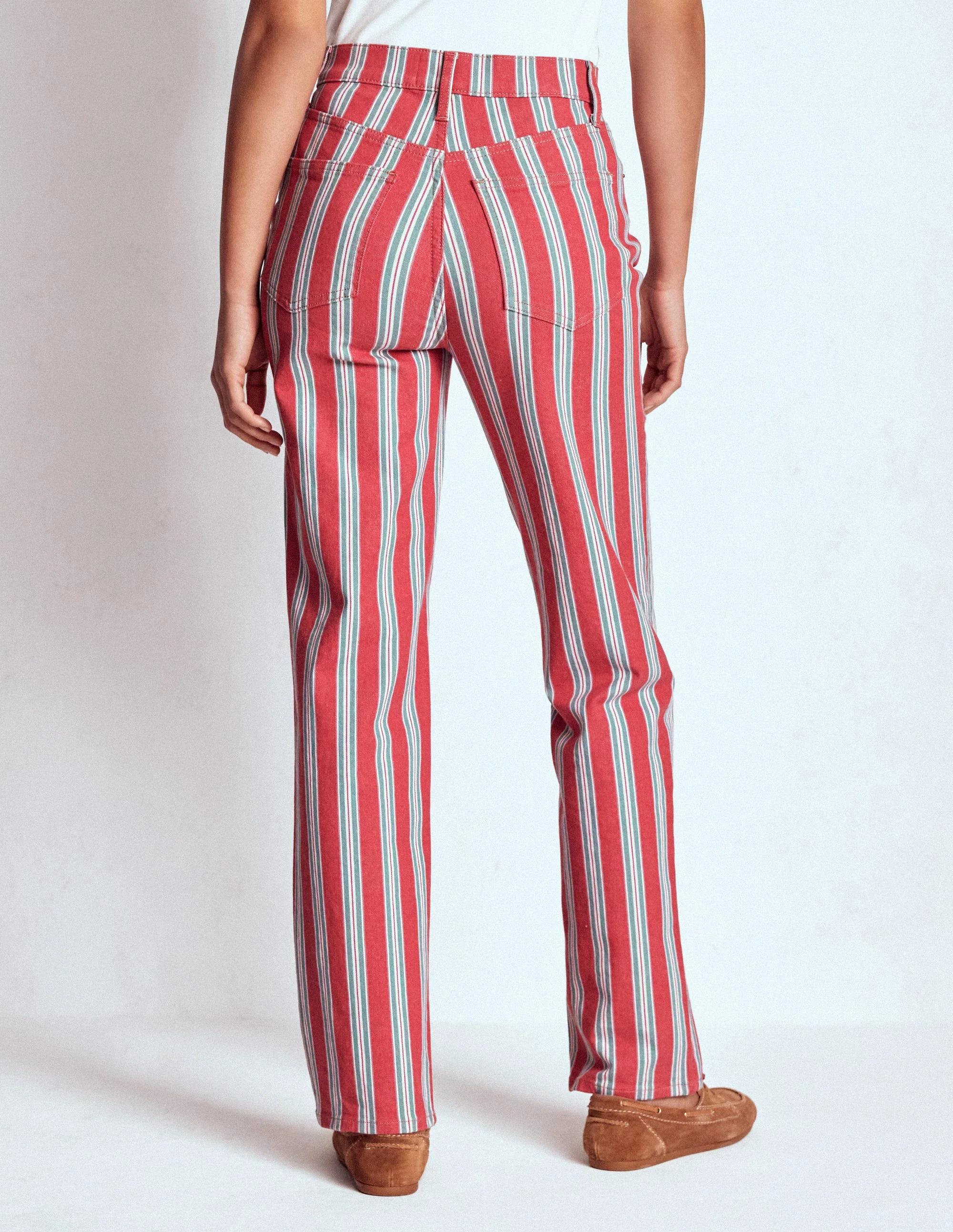 High Rise Stripe Jeans-Red, Blue and Pink Stripe - Image 7