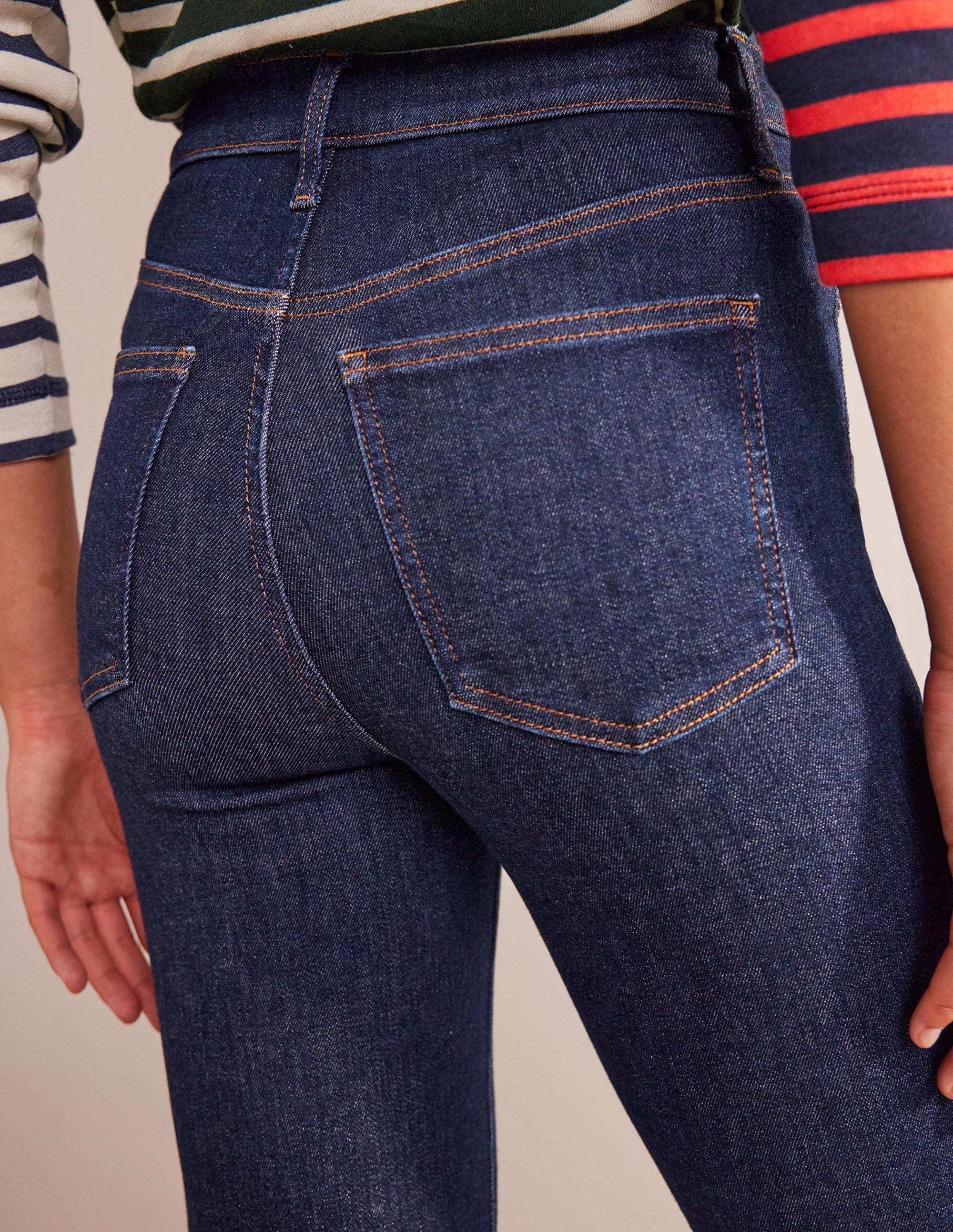 High Rise True Straight Jeans-Rinse Wash - Image 2