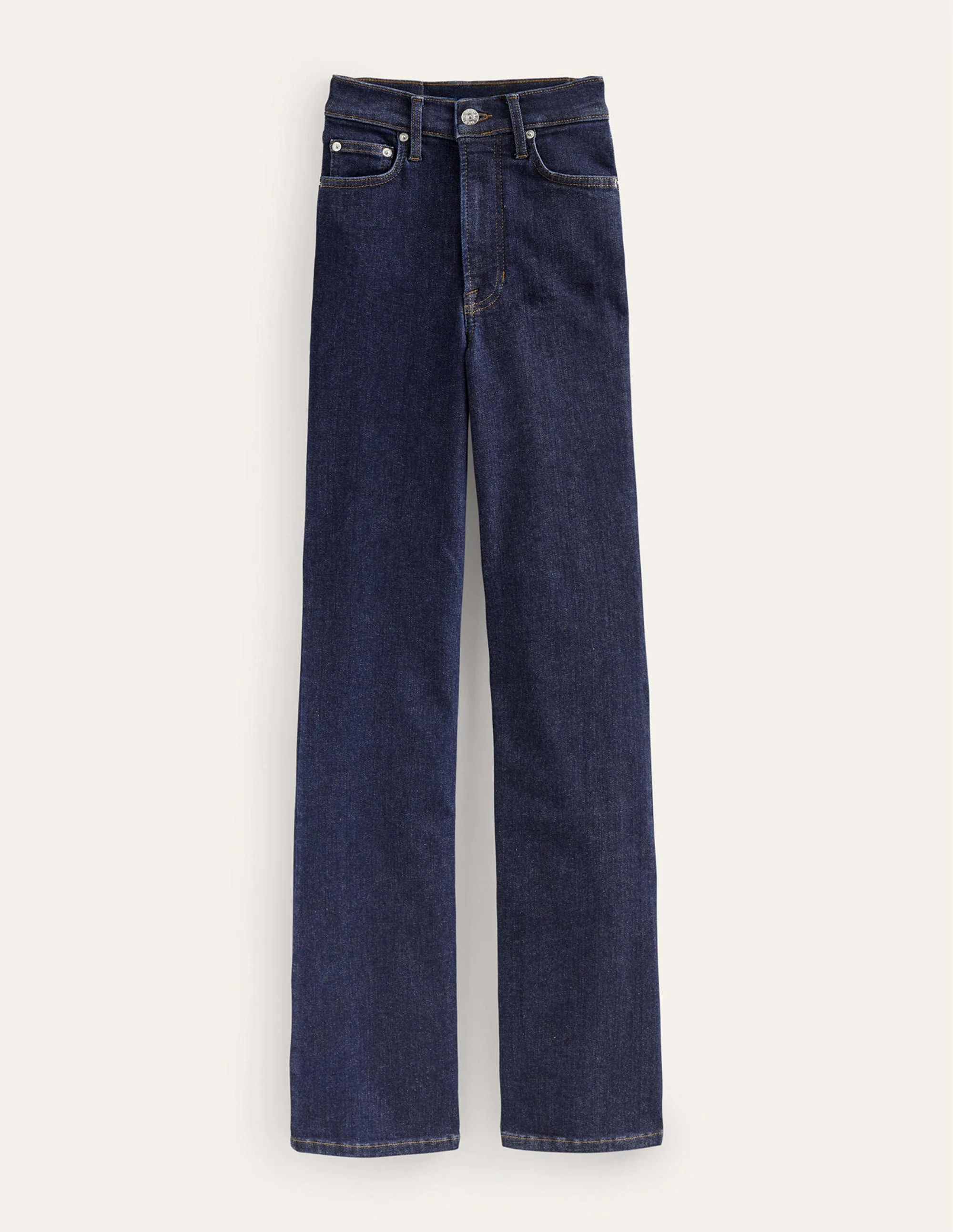 High Rise True Straight Jeans-Rinse Wash - Image 6