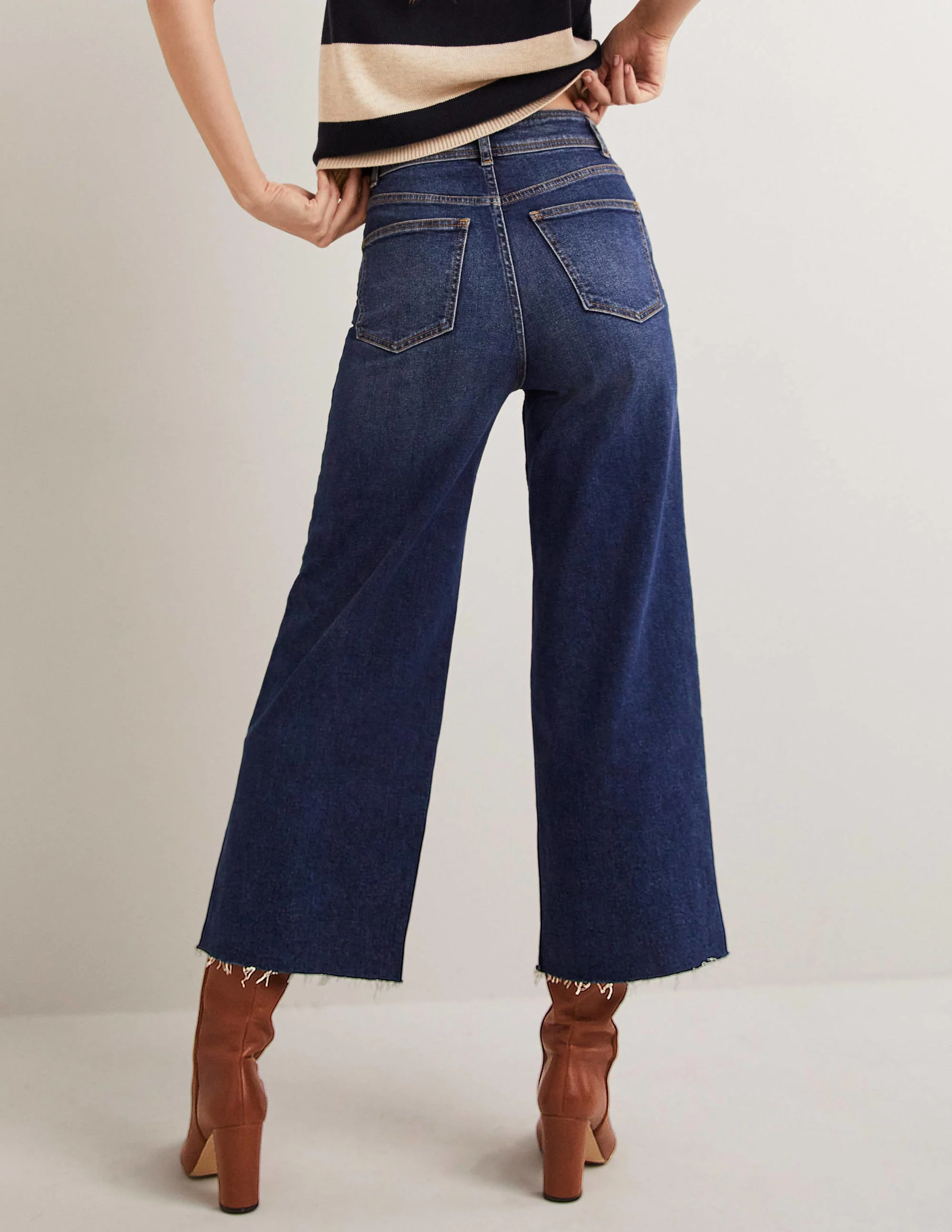 High Rise Wide Leg Jeans-Dark Vintage - Image 3