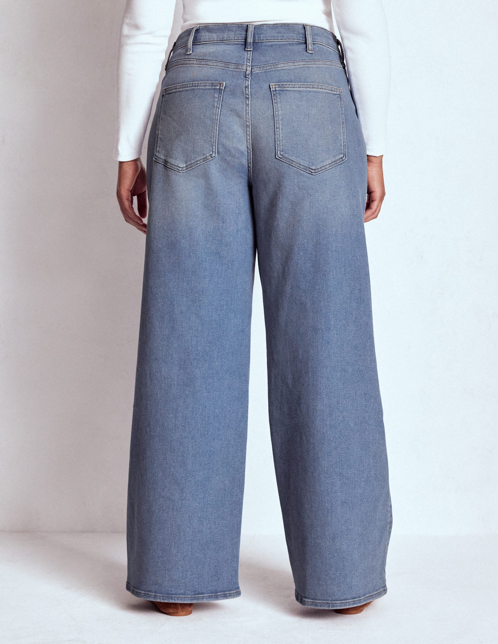 High Rise Wide Leg Jeans-Light Vintage - Image 8