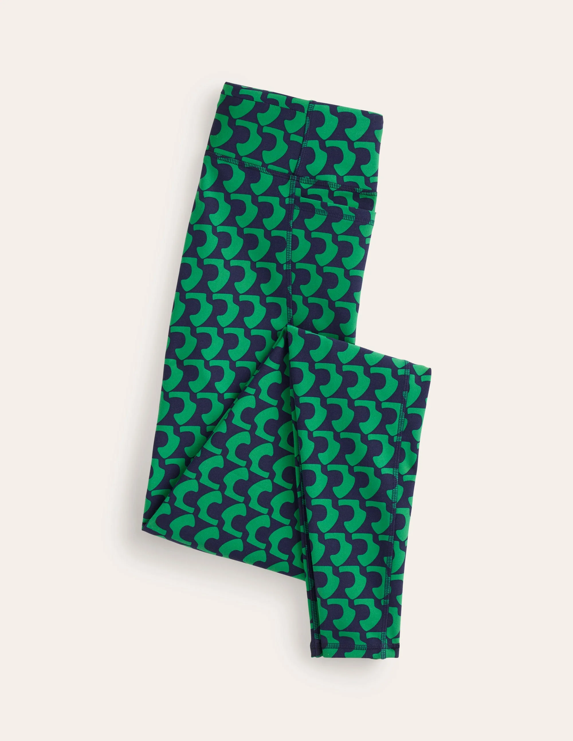 High Waist Pocket Leggings-Green Tambourine, Arc Geo - Image 5