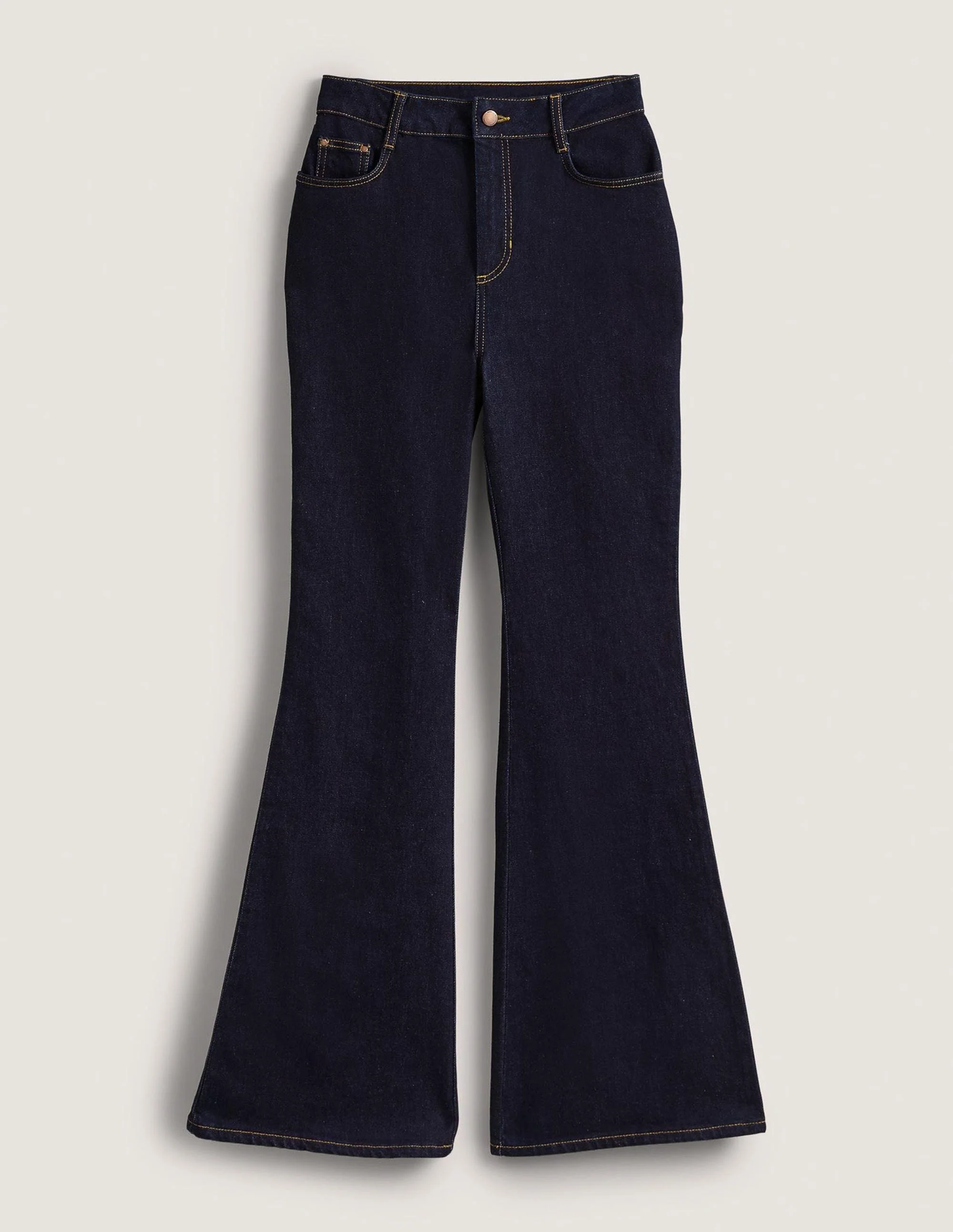 High Waist Smart Flare Jeans-Indigo - Image 10