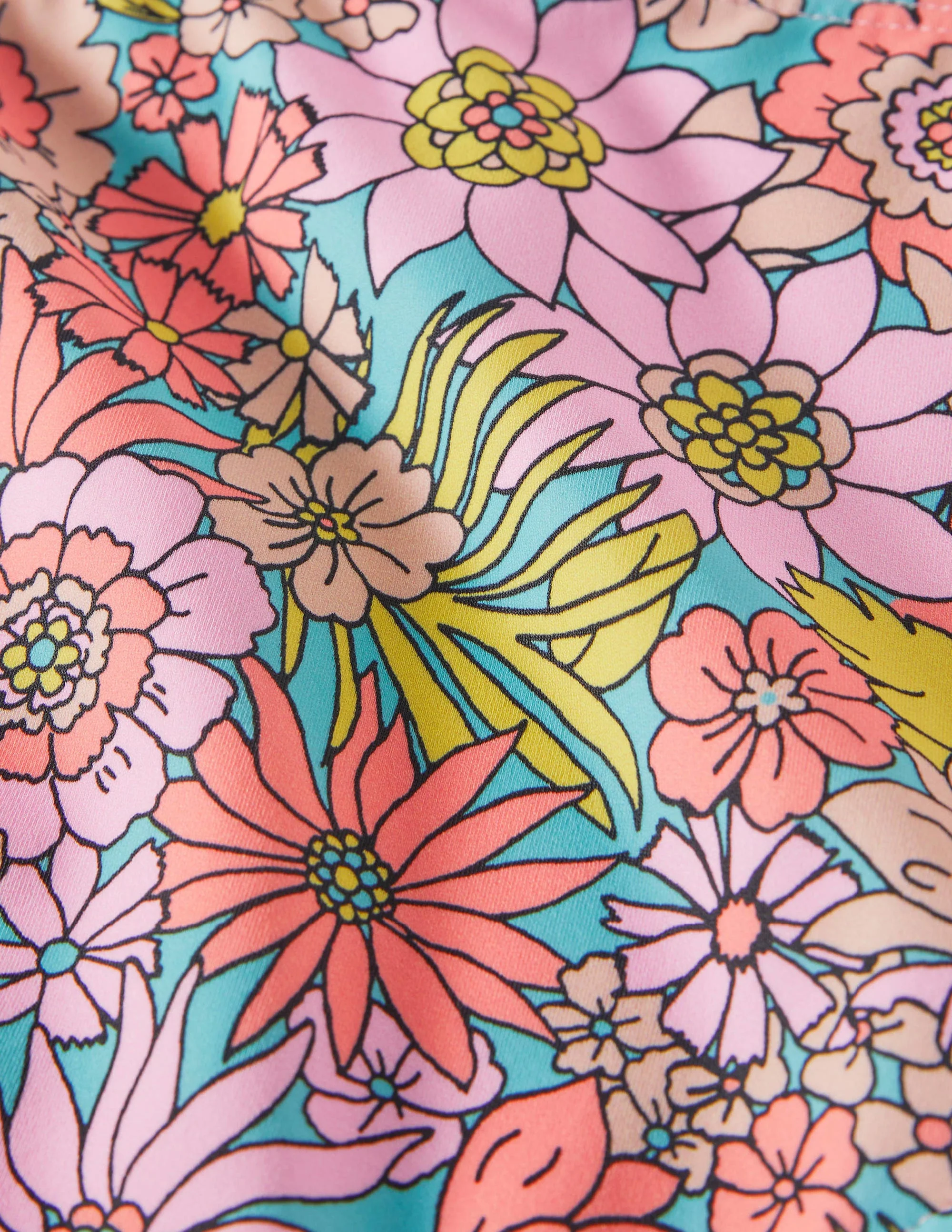 High Waisted Bikini Bottoms-Bonbon, Bloom Garden - Image 8